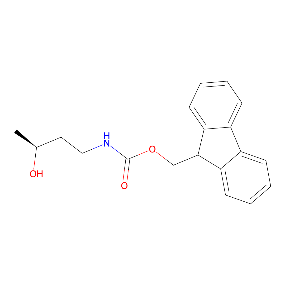 (9H-fluoren-9-yl)methyl N-[(3S)-3-hydroxybutyl]carbamate molecular structure, CAS 2415751-89-0