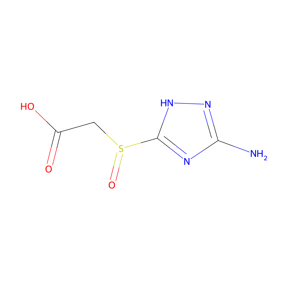 [(5-amino-1H-1,2,4-triazol-3-yl)sulfinyl]acetic acid molecular structure, CAS 2415768-16-8