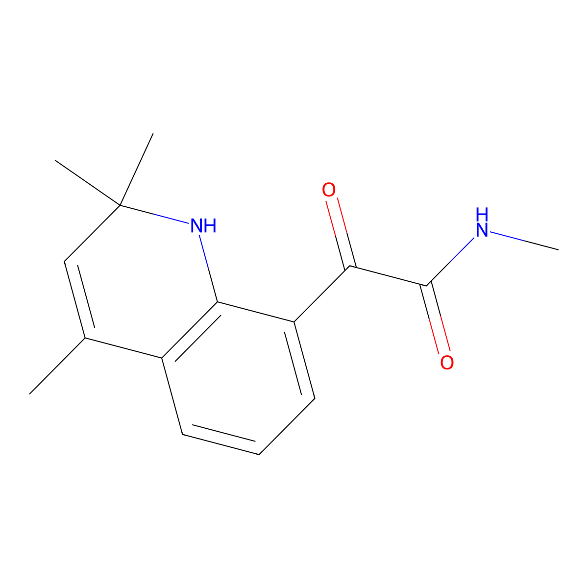 N-methyl-2-oxo-2-(2,2,4-trimethyl-1,2-dihydroquinolin-8-yl)acetamide molecular structure, CAS 2415775-43-6