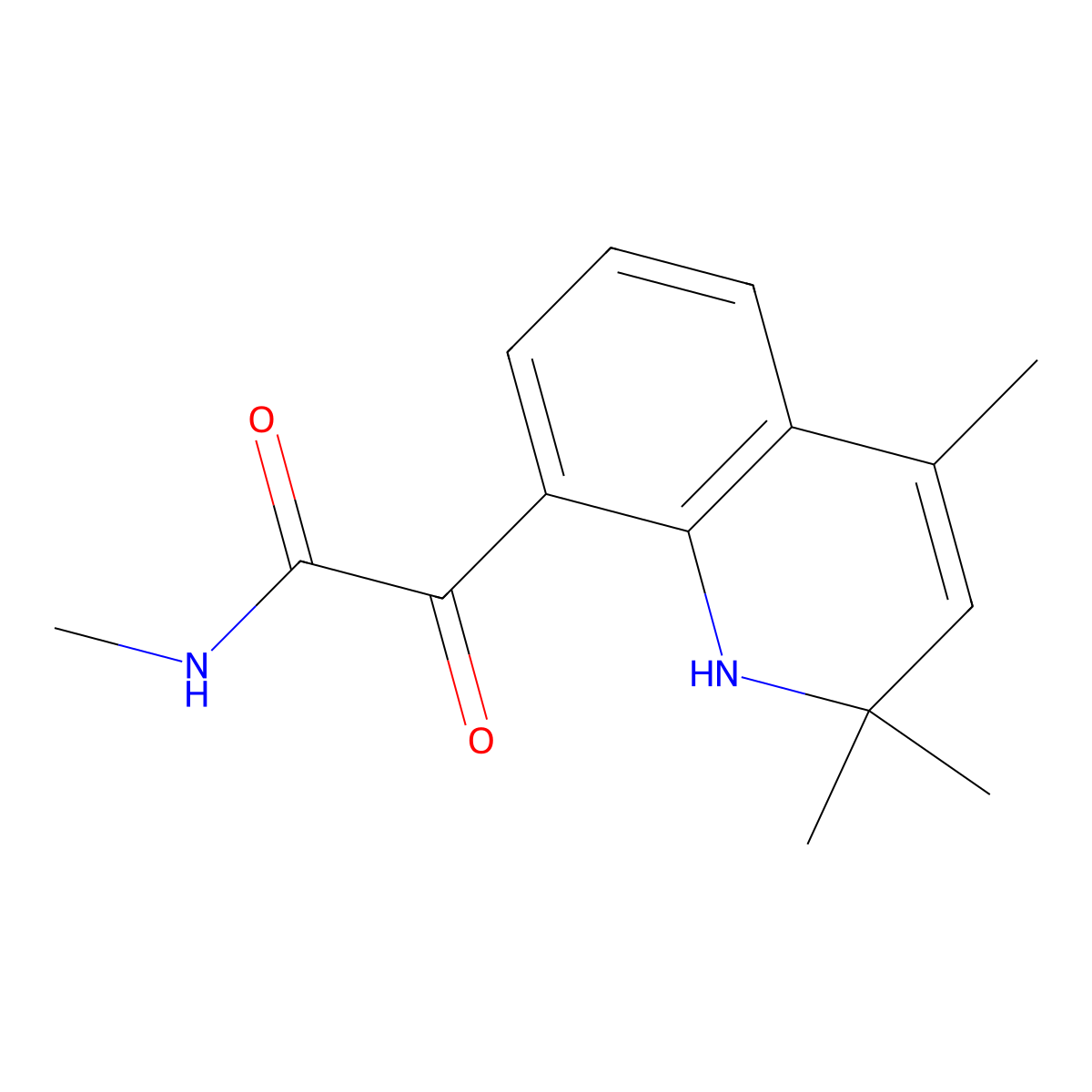 N-methyl-2-oxo-2-(2,2,4-trimethyl-1,2-dihydroquinolin-8-yl)acetamide molecular structure, CAS 2415775-43-6