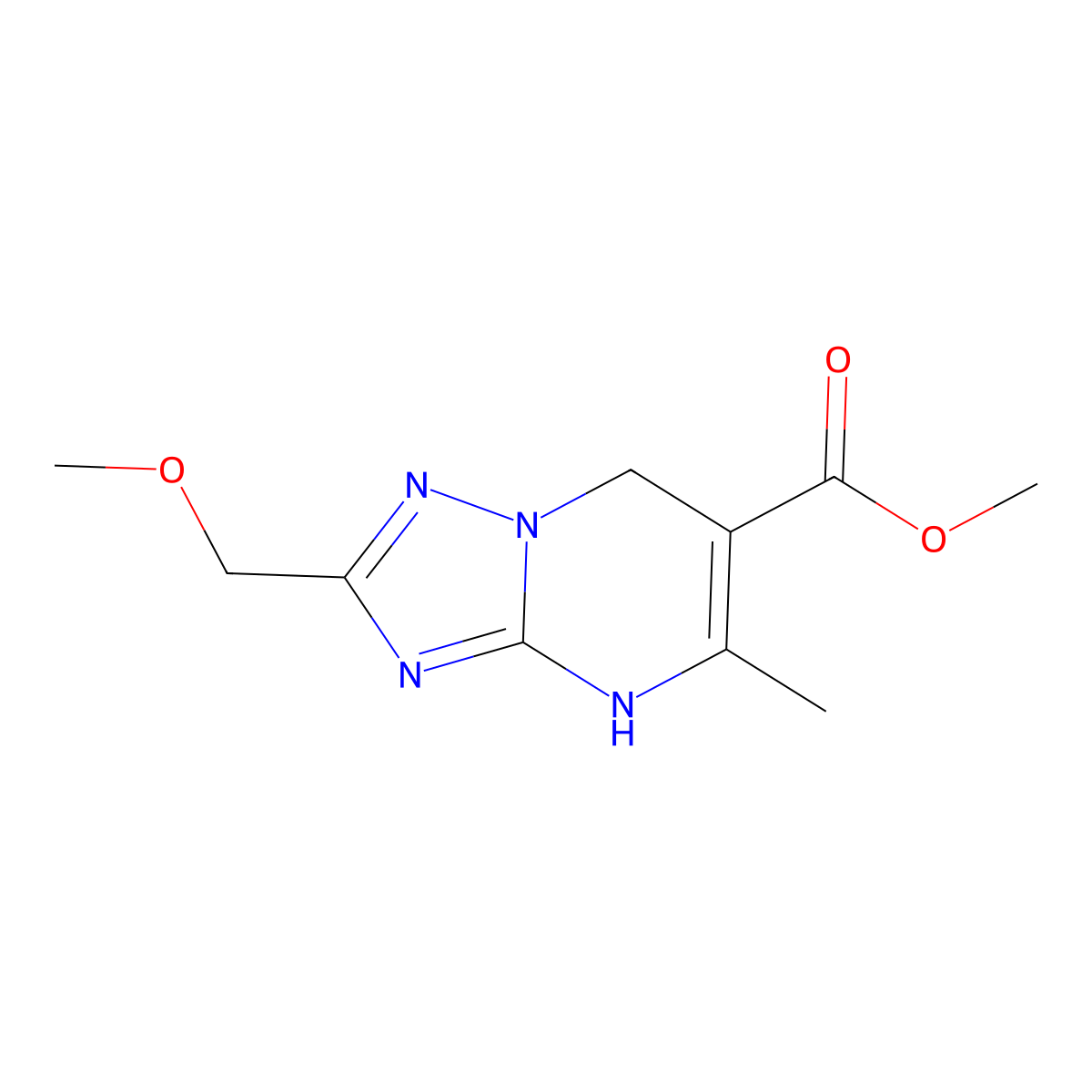 Methyl 2-(methoxymethyl)-5-methyl-4,7-dihydro[1,2,4]triazolo[1,5-a]pyrimidine-6-carboxylate molecular structure, CAS 2415781-22-3