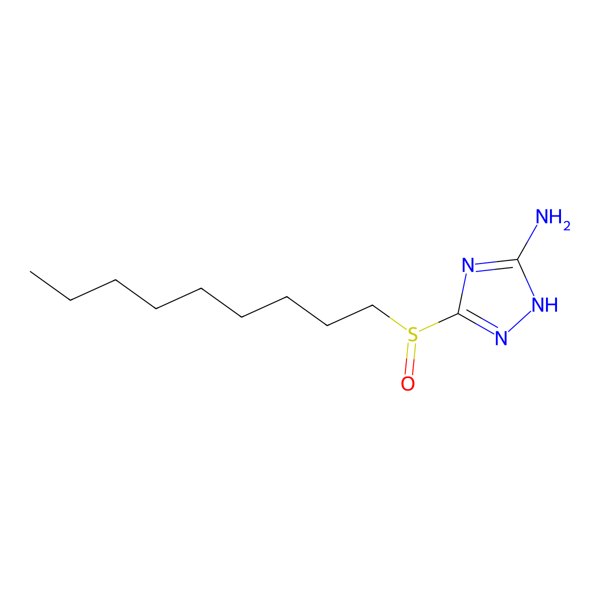 3-(nonylsulfinyl)-1H-1,2,4-triazol-5-amine molecular structure, CAS 2415802-01-4