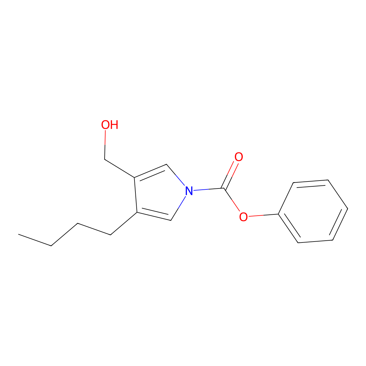 Phenyl 3-Butyl-4-(hydroxymethyl)-1H-pyrrole-1-carboxylate molecular structure, CAS 2415901-14-1