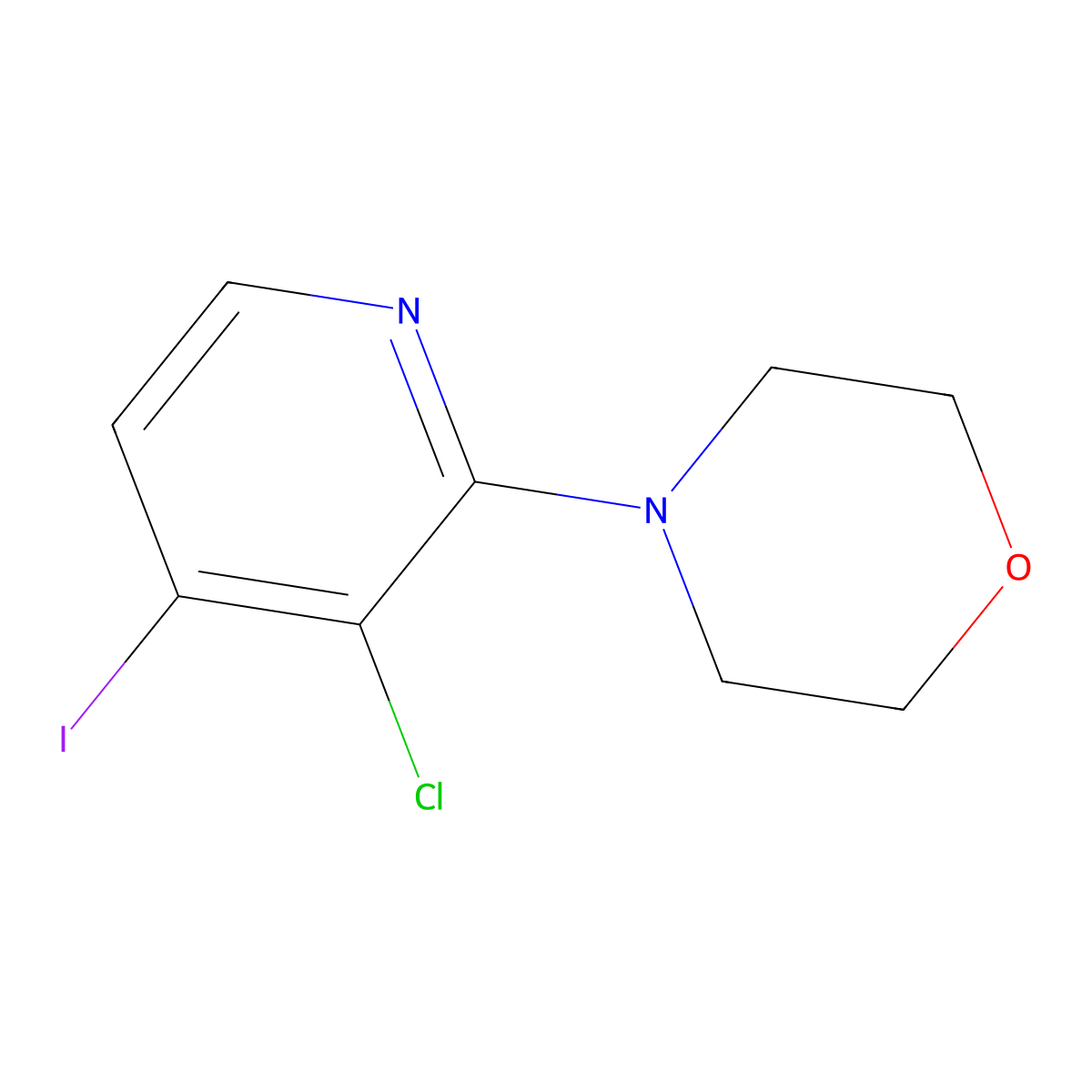 4-(3-Chloro-4-iodopyridin-2-yl)morpholine molecular structure, CAS 2415987-07-2