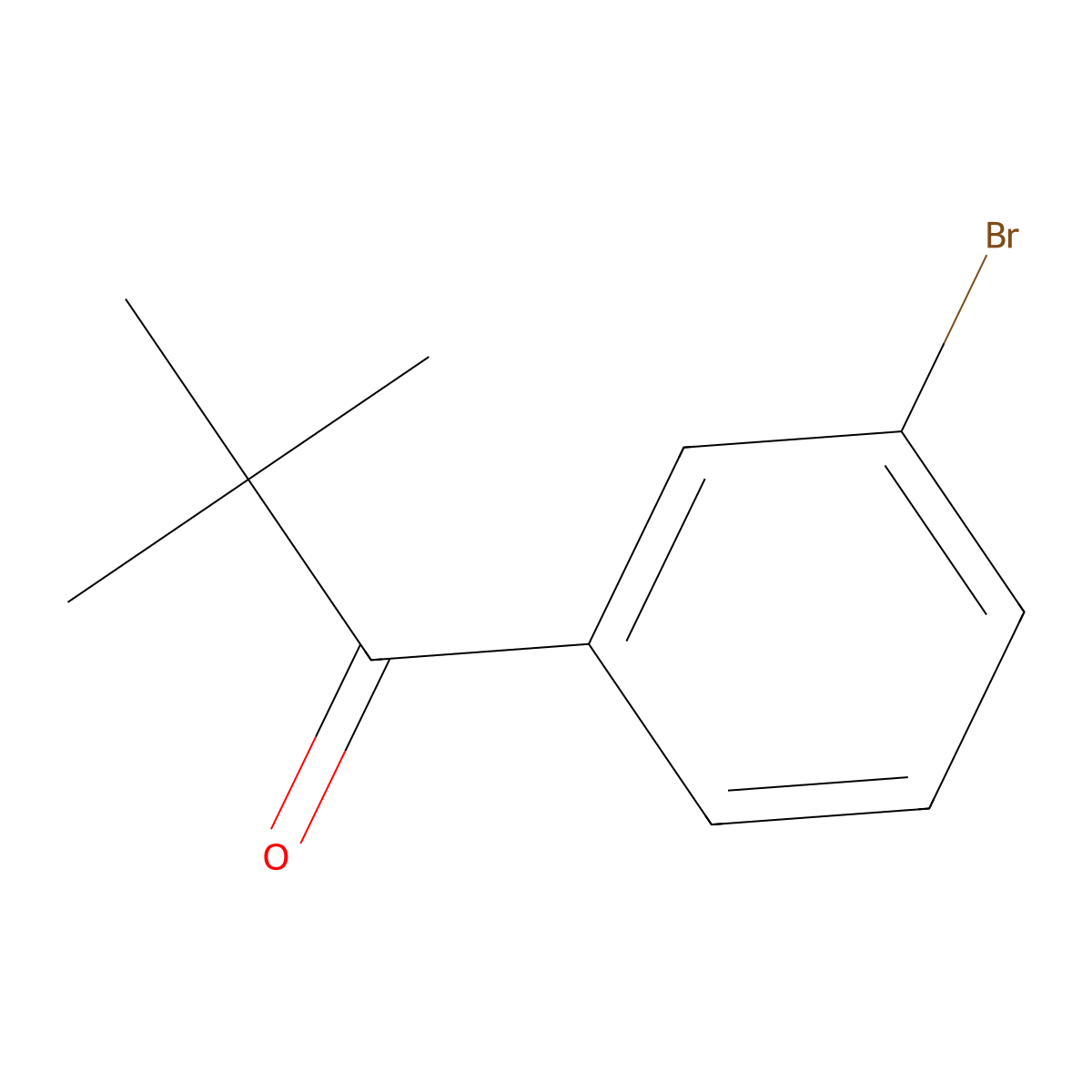 1-(3-Bromophenyl)-2,2-dimethylpropan-1-one molecular structure, CAS 2416-02-6