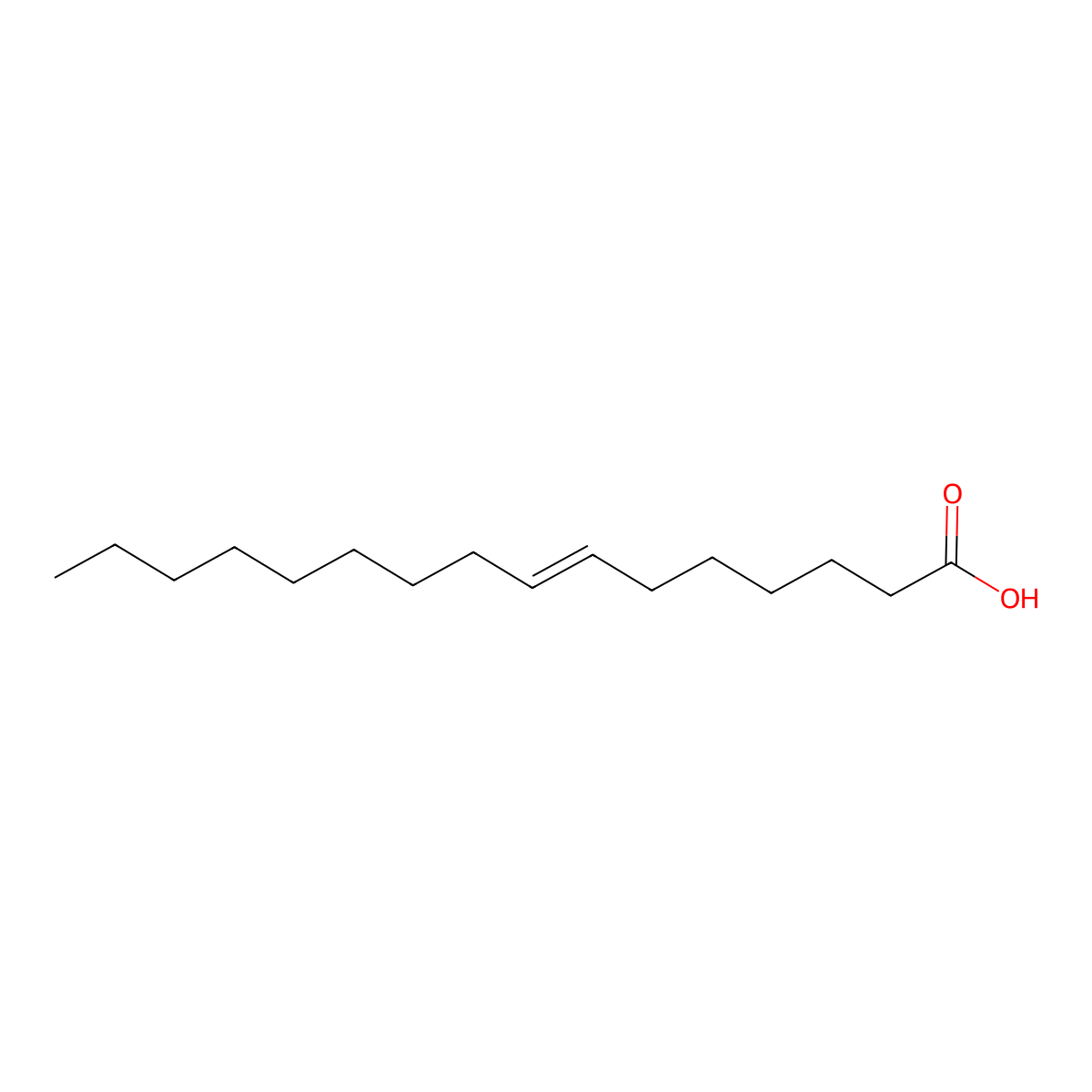 cis-7-Hexadecenoic acid molecular structure, CAS 2416-19-5
