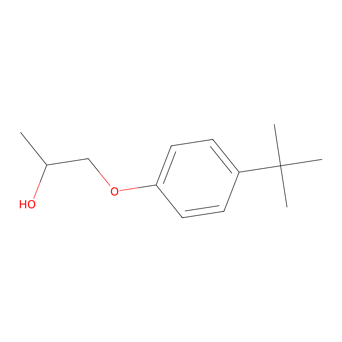2-Propanol, 1-(p-tert-butylphenoxy)- molecular structure, CAS 2416-30-0