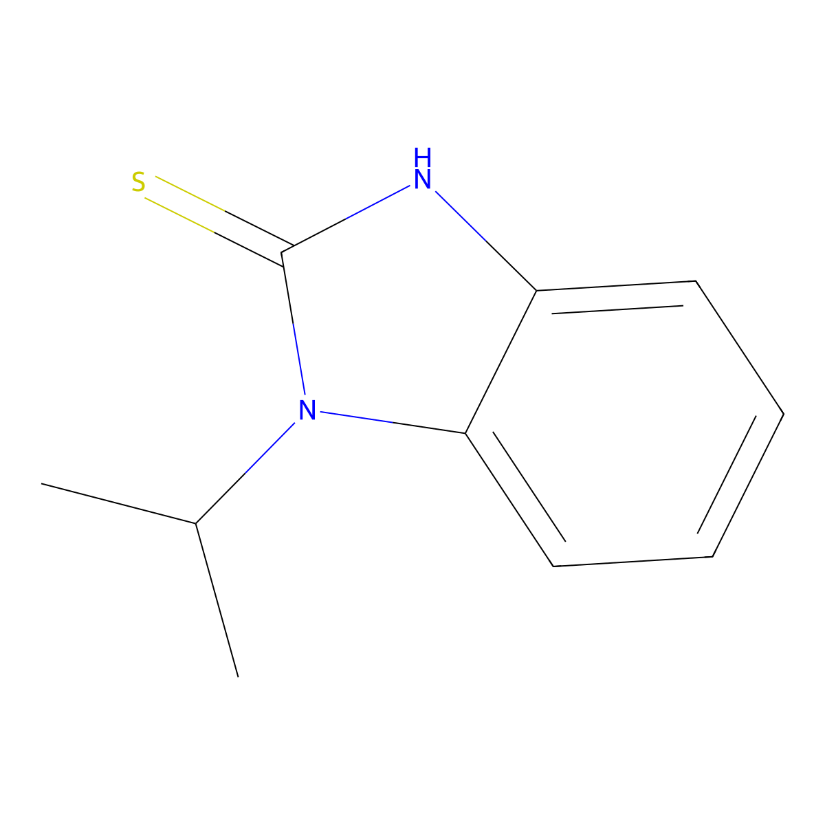 1-(propan-2-yl)-1H-1,3-benzodiazole-2-thiol molecular structure, CAS 2416-65-1