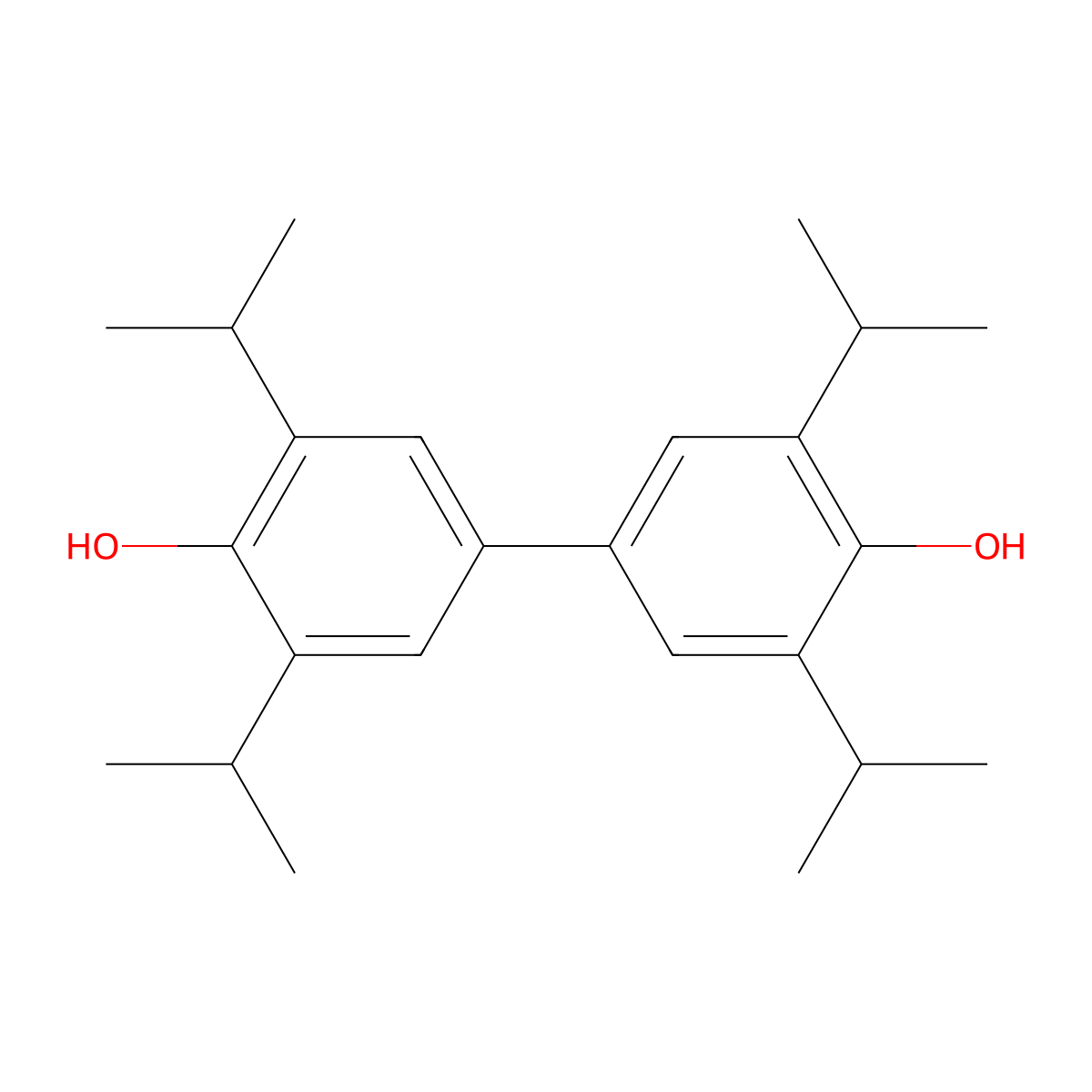 Dipropofo molecular structure, CAS 2416-95-7