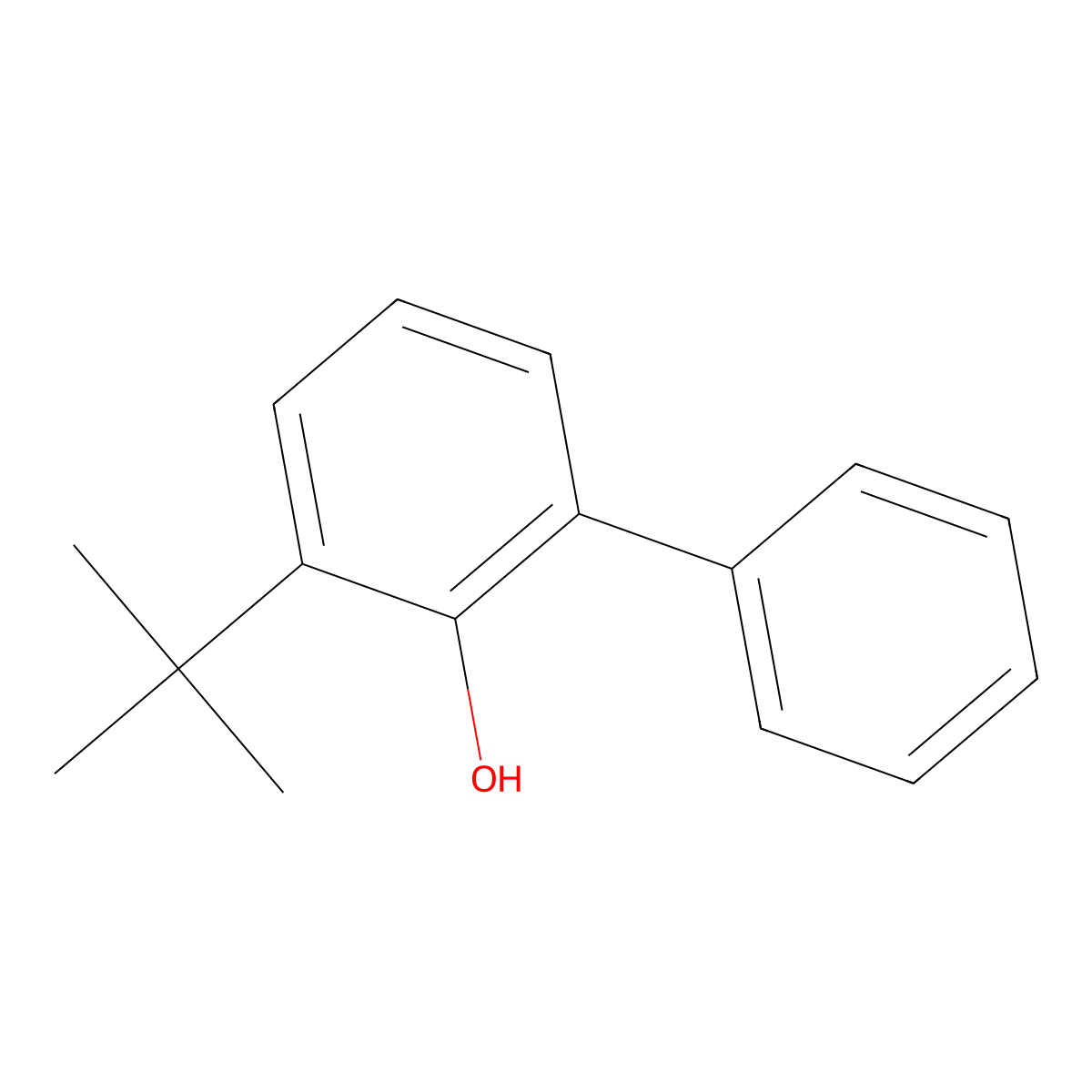 3-(1,1-Dimethylethyl)[1,1'-biphenyl]-2-ol molecular structure, CAS 2416-98-0