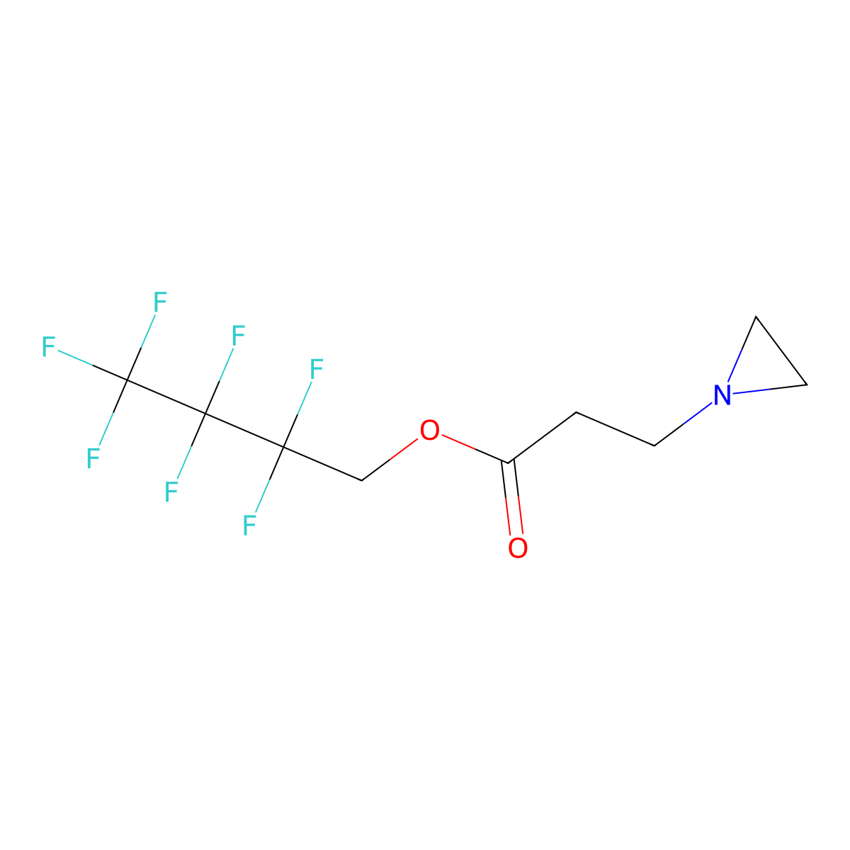 1-Aziridinepropionic acid, 2,2,3,3,4,4,4-heptafluorobutyl ester molecular structure, CAS 24160-20-1