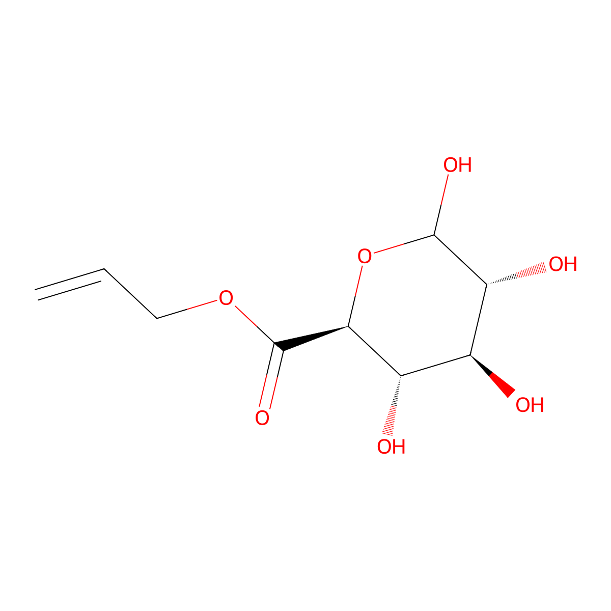 Prop-2-enyl (2S,3S,4S,5R)-3,4,5,6-tetrahydroxyoxane-2-carboxylate molecular structure, CAS 2416018-34-1