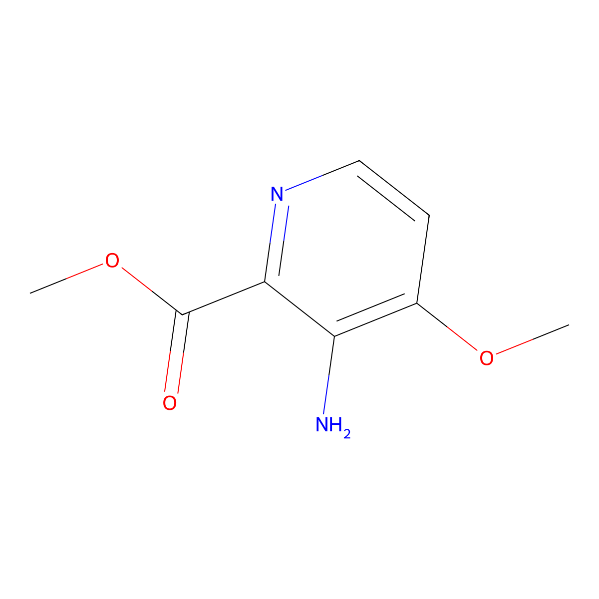 Methyl 3-amino-4-methoxypyridine-2-carboxylate molecular structure, CAS 2416052-02-1