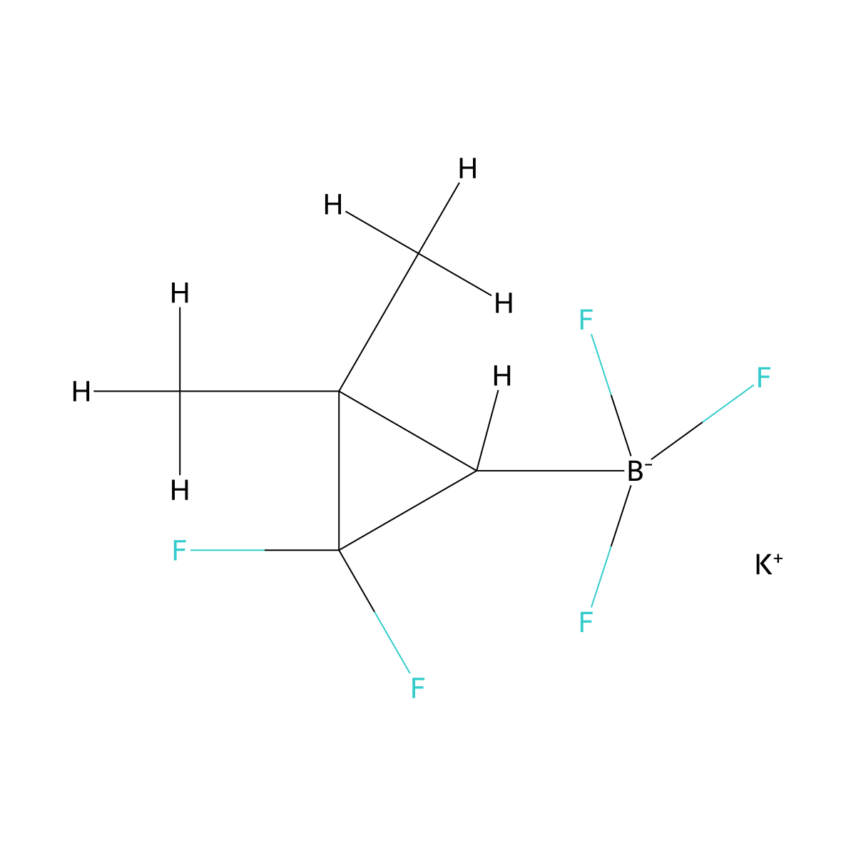 Potassium (2,2-difluoro-3,3-dimethylcyclopropyl)trifluoroboranuide molecular structure, CAS 2416056-32-9