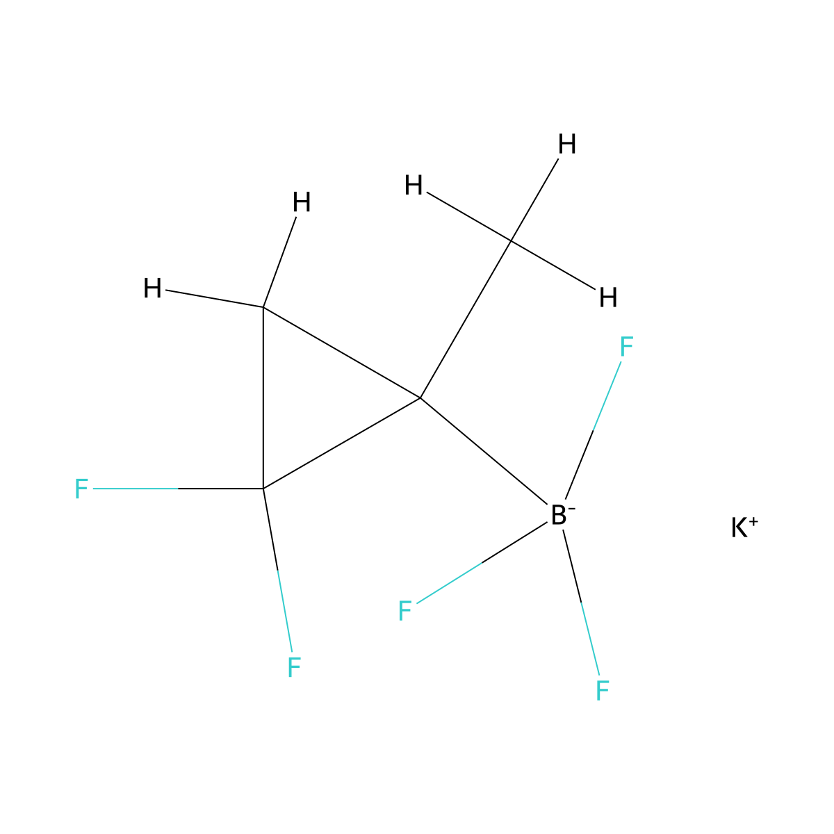 Potassium (2,2-difluoro-1-methylcyclopropyl)trifluoroboranuide molecular structure, CAS 2416056-34-1