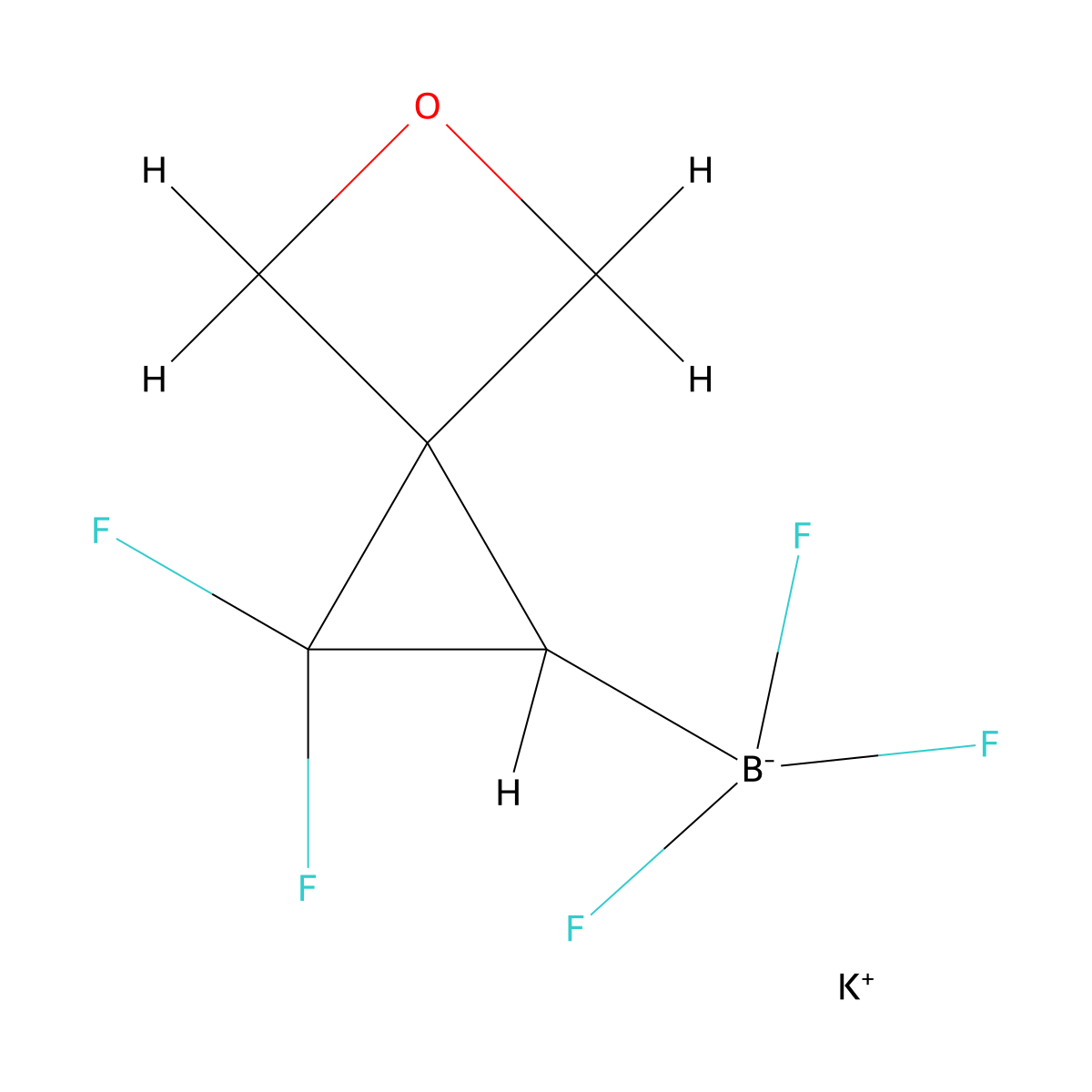Potassium (2,2-difluoro-5-oxaspiro[2.3]hexan-1-yl)trifluoroborate molecular structure, CAS 2416056-50-1