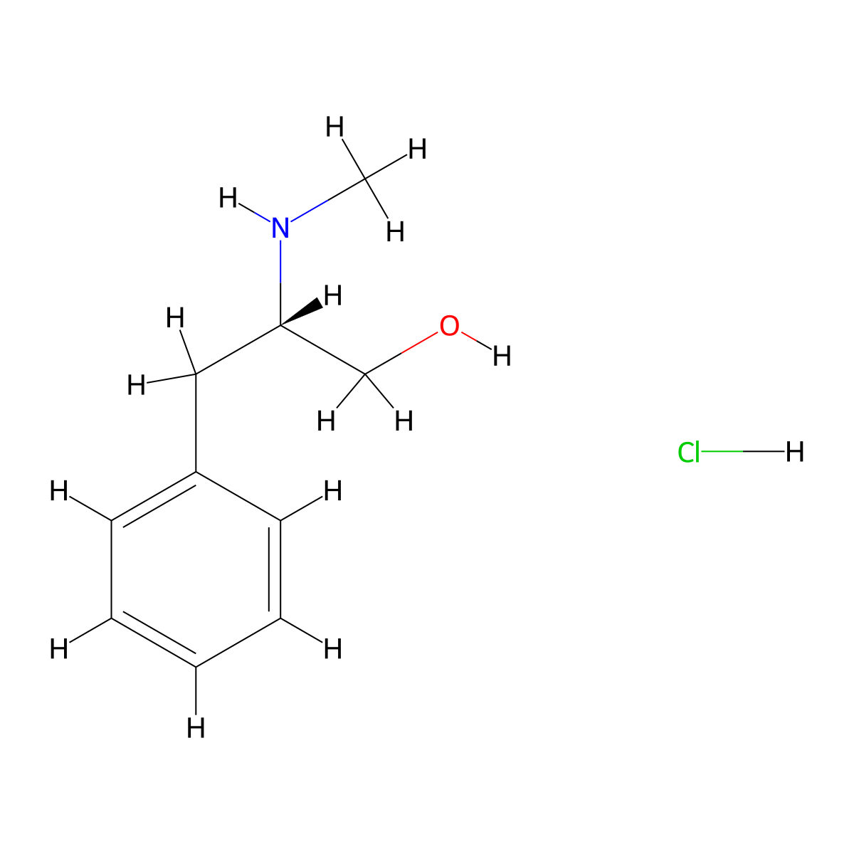 (S)-2-(Methylamino)-3-phenylpropan-1-ol hydrochloride molecular structure, CAS 2416124-53-1