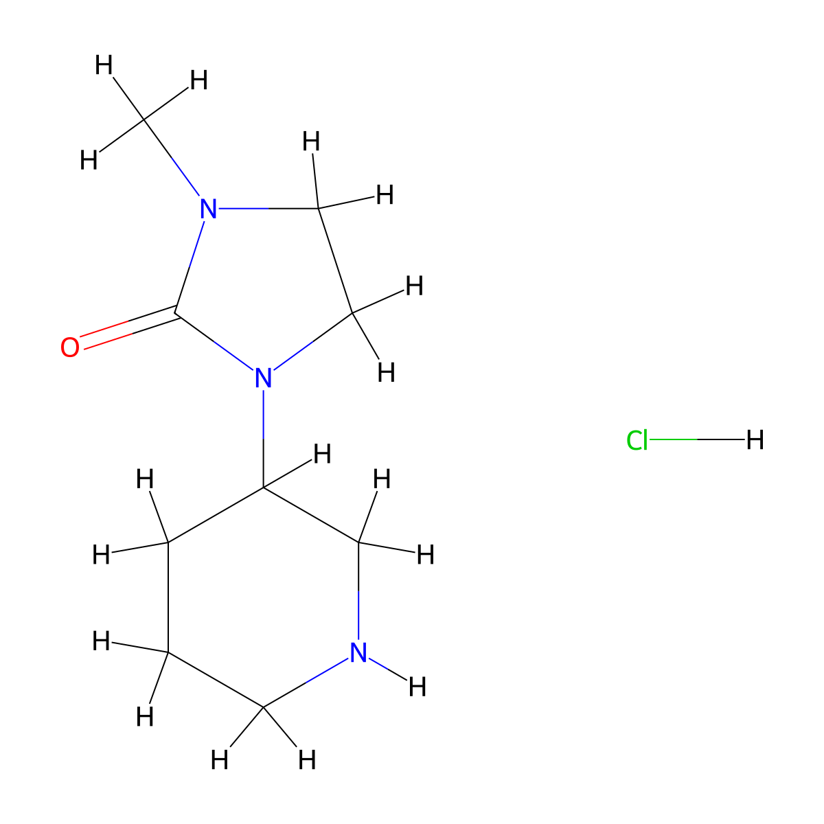 1-Methyl-3-(piperidin-3-yl)imidazolidin-2-one hydrochloride molecular structure, CAS 2416131-94-5