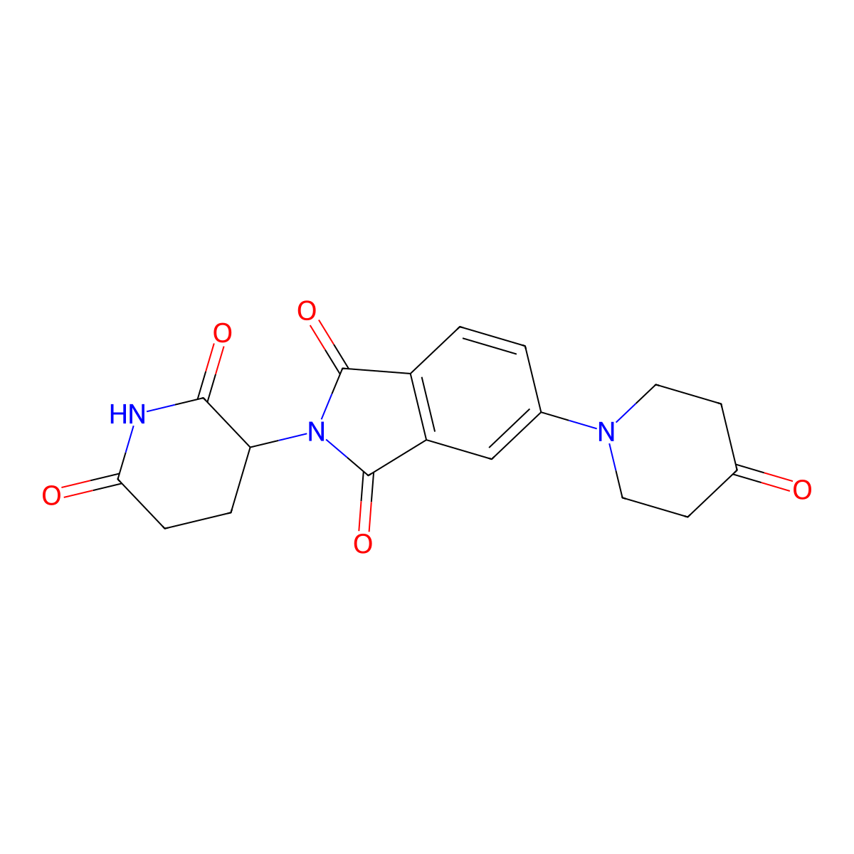 2-(2,6-Dioxopiperidin-3-yl)-5-(4-oxopiperidin-1-yl)isoindoline-1,3-dione molecular structure, CAS 2416133-57-6
