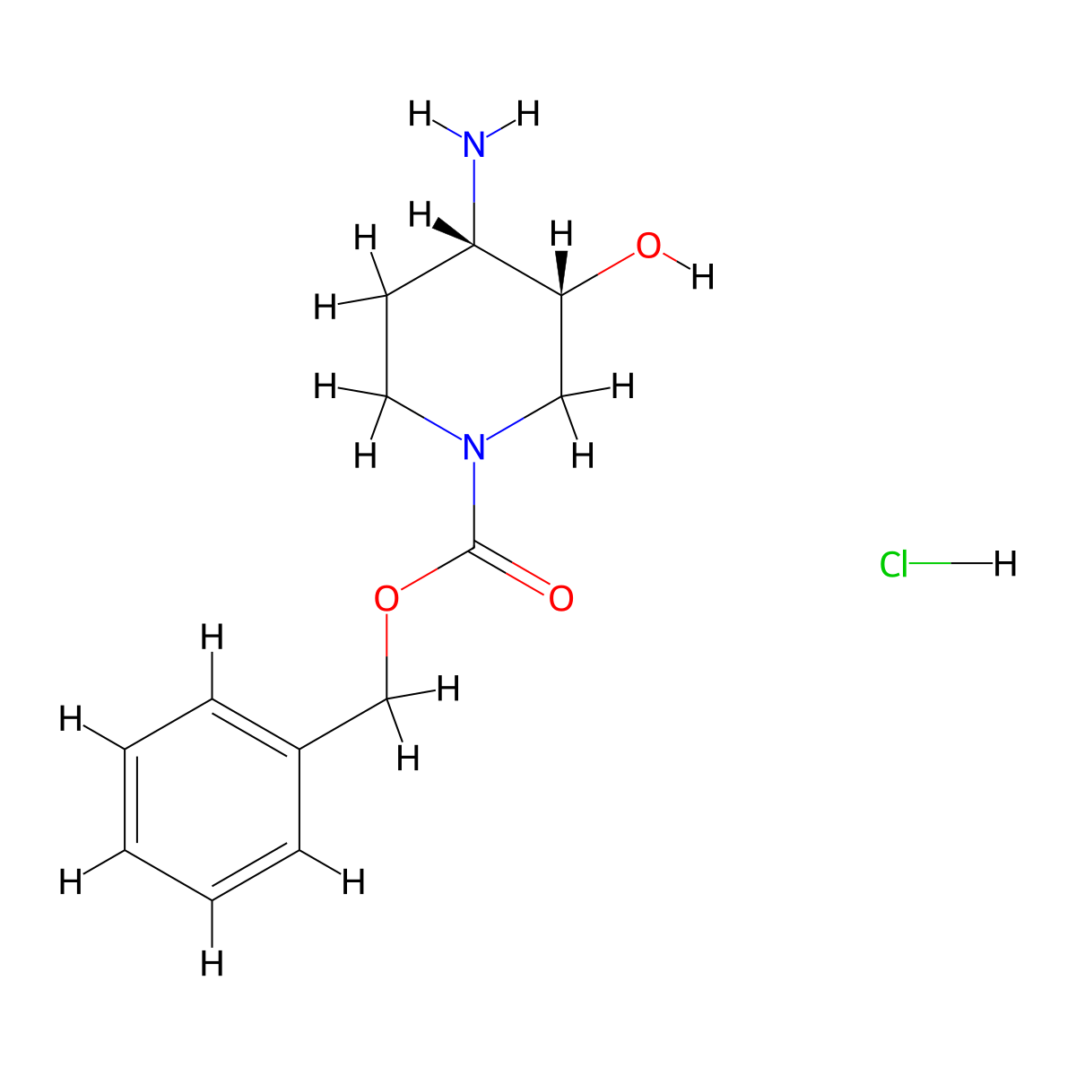 (3R,4S)-4-Amino-3-hydroxy-piperidine-1-carboxylic acid benzyl ester hydrochloride molecular structure, CAS 2416138-44-6