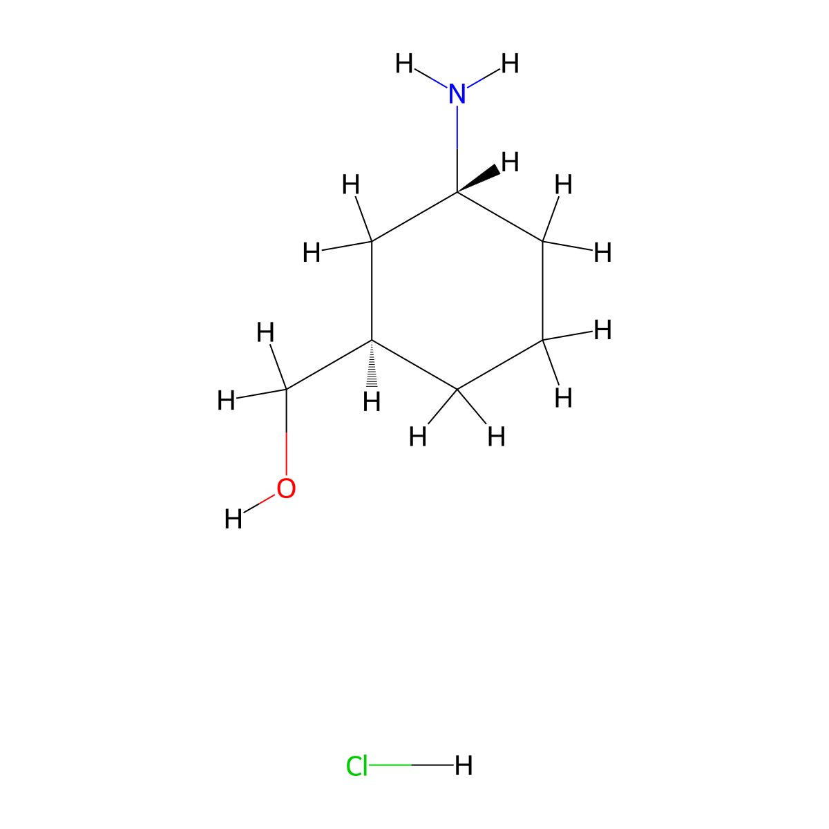 [(1R,3R)-3-aminocyclohexyl]methanol;hydrochloride molecular structure, CAS 2416138-46-8