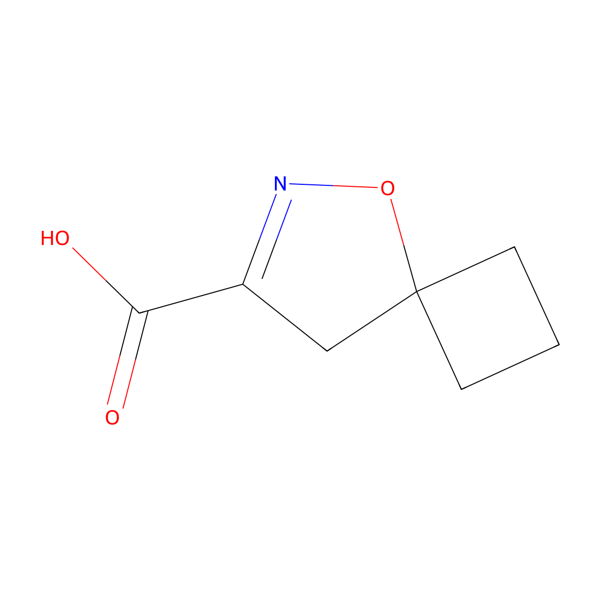 5-Oxa-6-azaspiro[3.4]oct-6-ene-7-carboxylic acid molecular structure, CAS 2416146-08-0