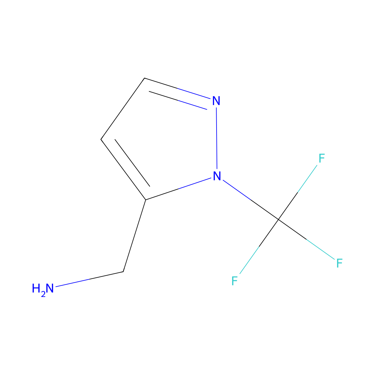 1-(1-(trifluoromethyl)-1H-pyrazol-5-yl)methanamine molecular structure, CAS 2416146-09-1