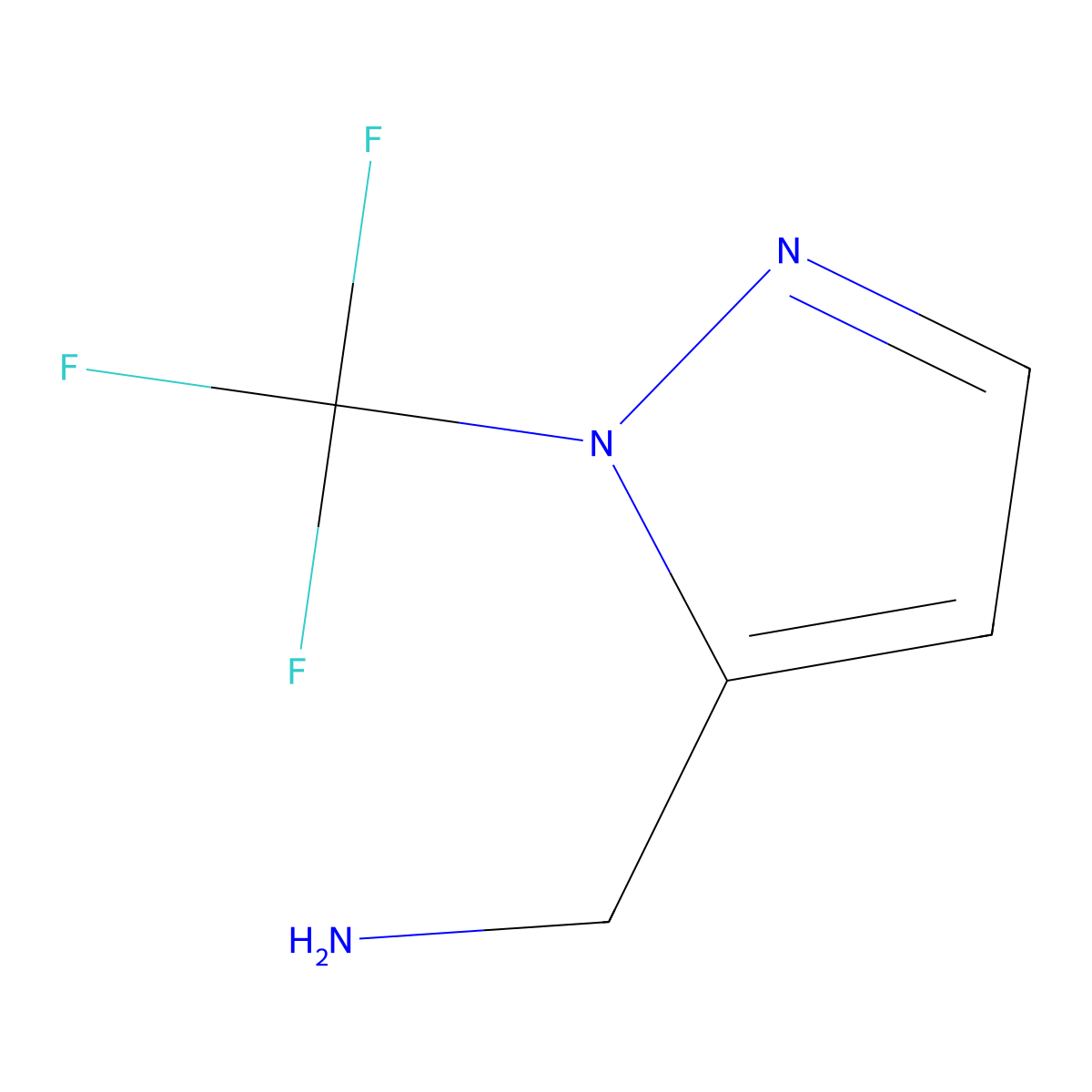 1-(1-(trifluoromethyl)-1H-pyrazol-5-yl)methanamine molecular structure, CAS 2416146-09-1