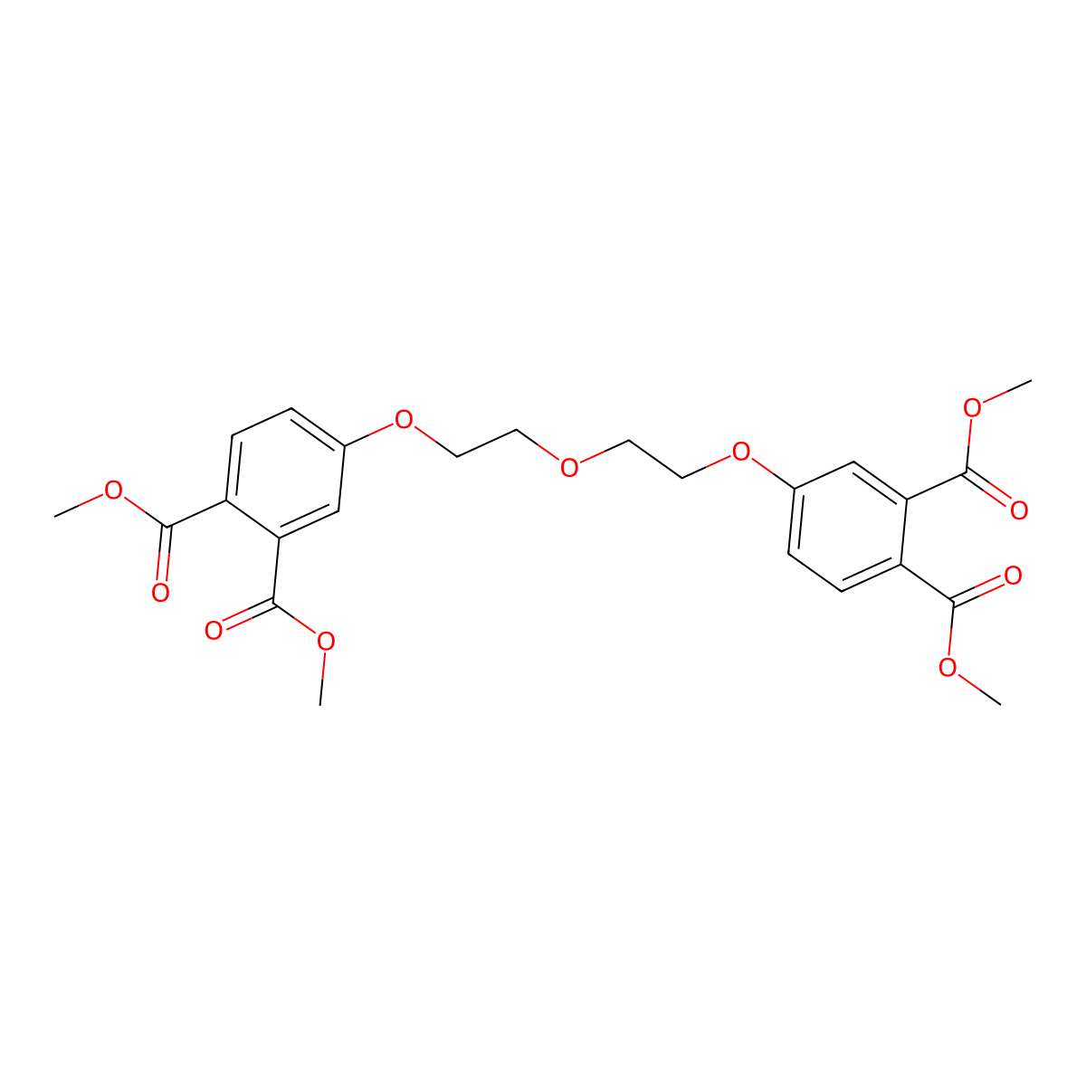 Tetramethyl 4,4'-((oxybis(ethane-2,1-diyl))bis(oxy))diphthalate molecular structure, CAS 2416196-04-6