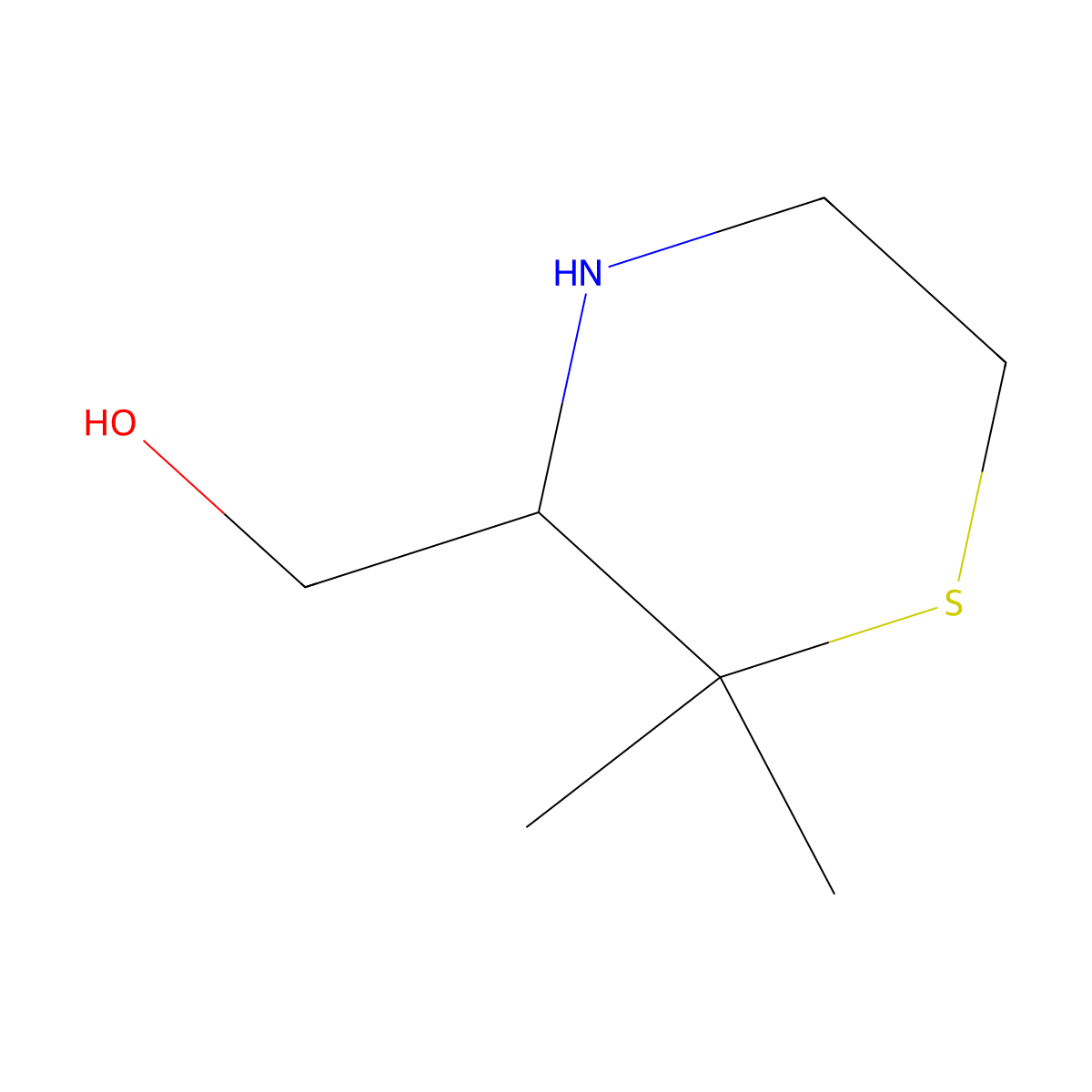 [(3S)-2,2-dimethylthiomorpholin-3-yl]methanol molecular structure, CAS 2416217-47-3