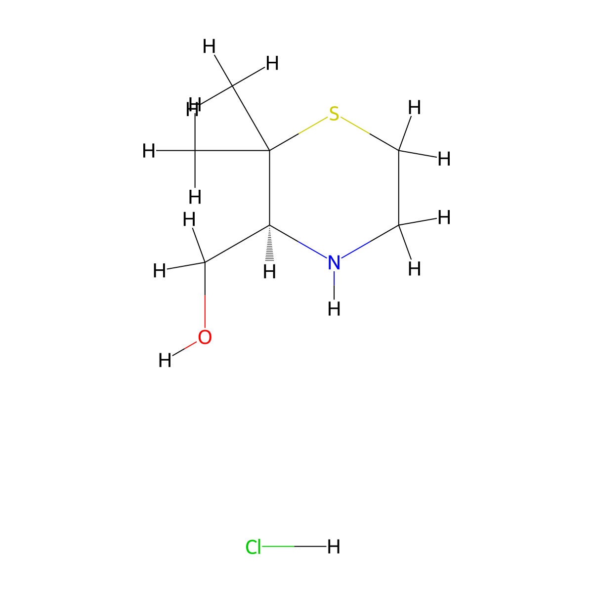 [(3S)-2,2-dimethylthiomorpholin-3-yl]methanol hydrochloride molecular structure, CAS 2416217-48-4