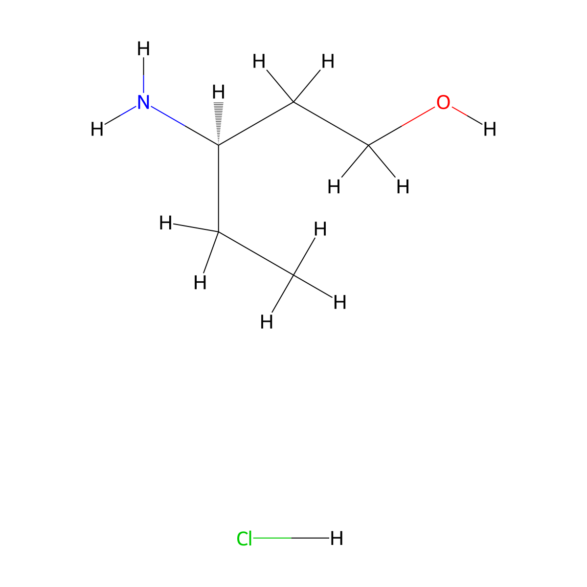 (3R)-3-aminopentan-1-olhydrochloride molecular structure, CAS 2416217-72-4