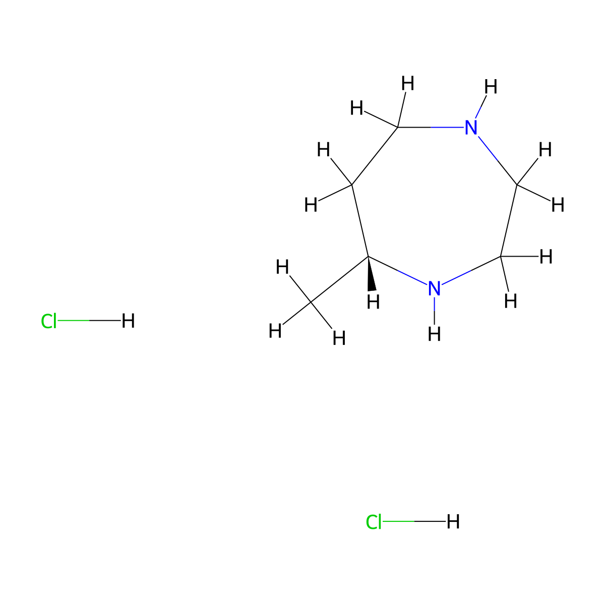 (5R)-5-methyl-1,4-diazepane dihydrochloride molecular structure, CAS 2416217-77-9