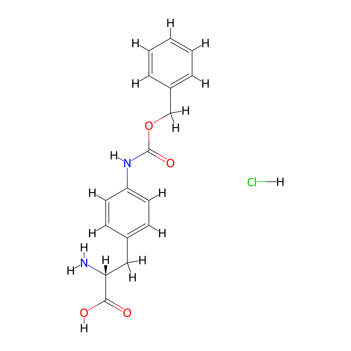 (2R)-2-amino-3-(4-{[(benzyloxy)carbonyl]amino}phenyl)propanoicacidhydrochloride molecular structure, CAS 2416217-89-3