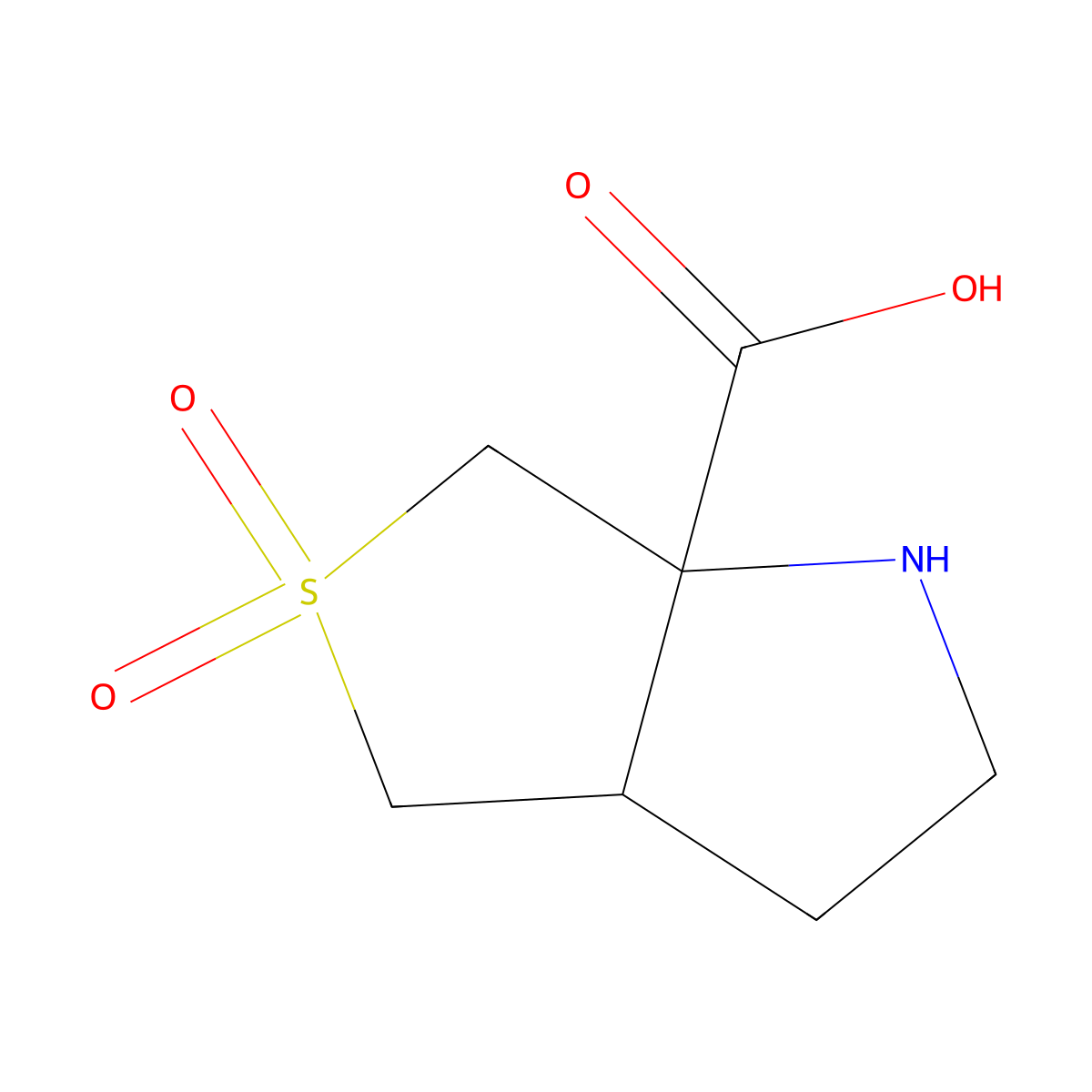 rac-(3aR,6aR)-5,5-dioxo-hexahydro-1H-5lambda6-thieno[3,4-b]pyrrole-6a-carboxylic acid molecular structure, CAS 2416217-94-0