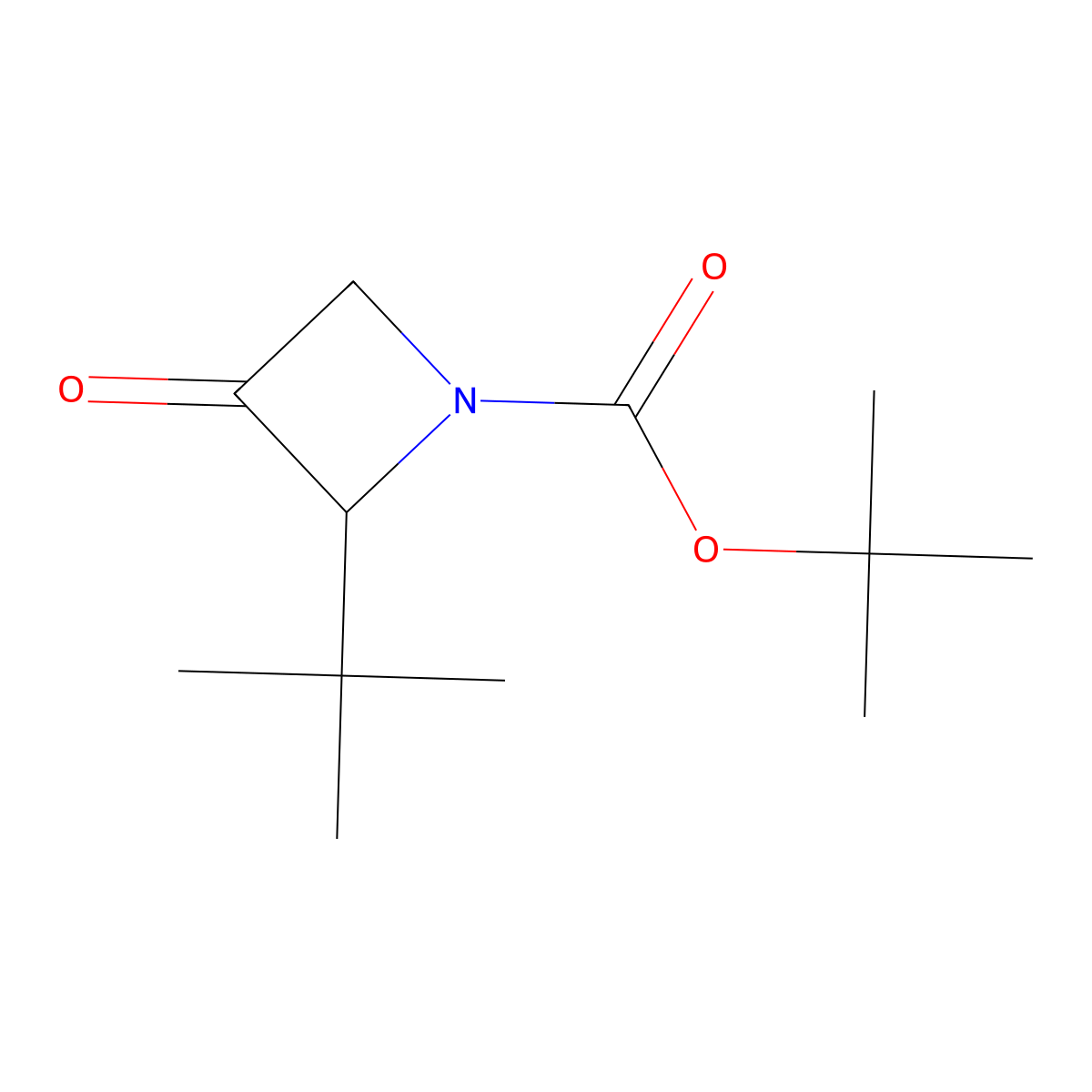 tert-butyl (2S)-2-tert-butyl-3-oxoazetidine-1-carboxylate molecular structure, CAS 2416218-16-9