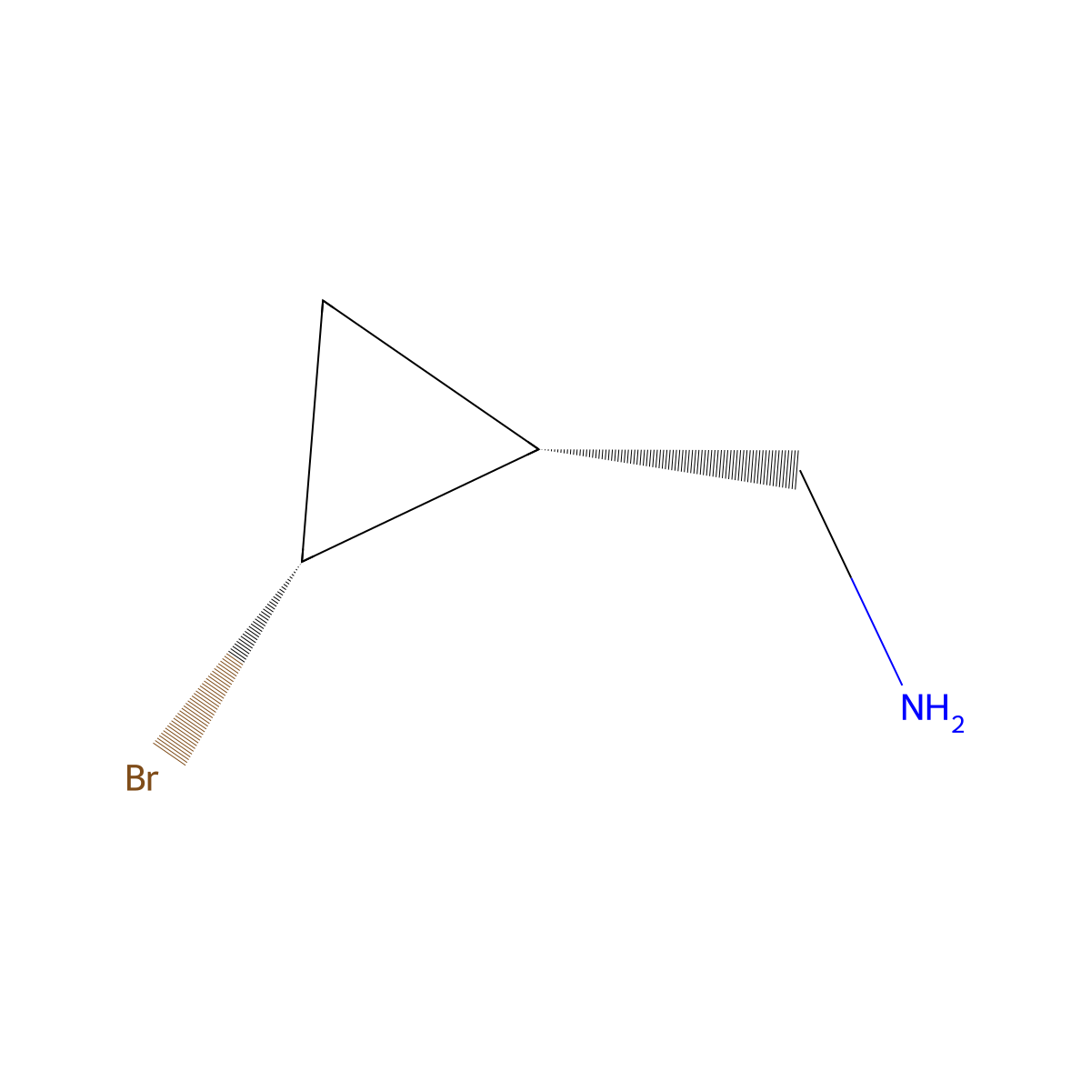 rac-1-[(1R,2R)-2-bromocyclopropyl]methanamine molecular structure, CAS 2416218-40-9