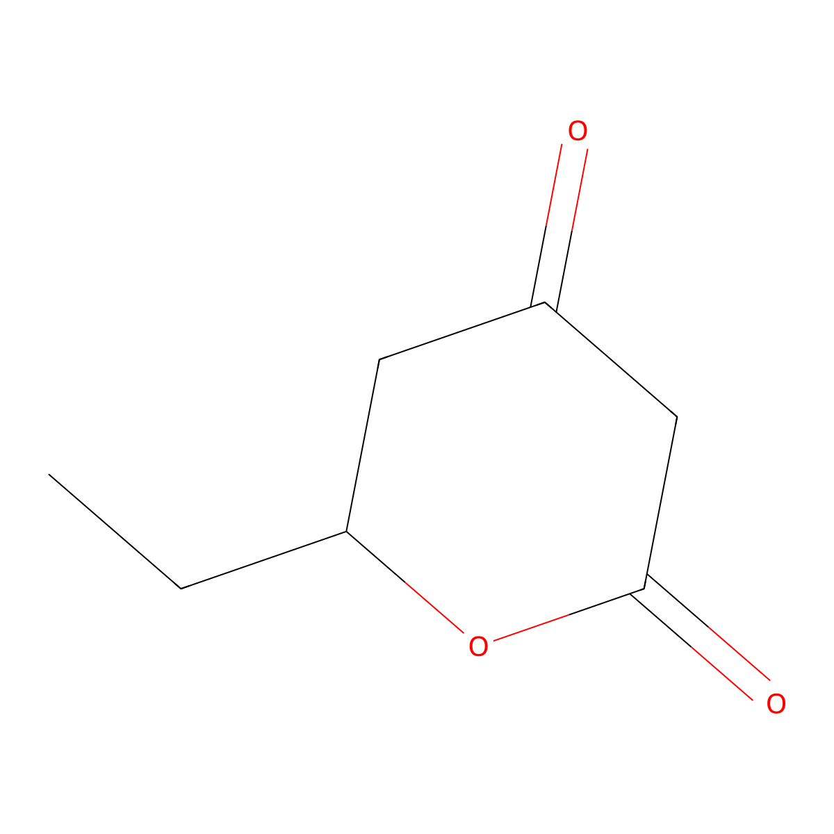 (R)-6-ethyldihydro-2H-pyran-2,4(3H)-dione molecular structure, CAS 2416218-73-8