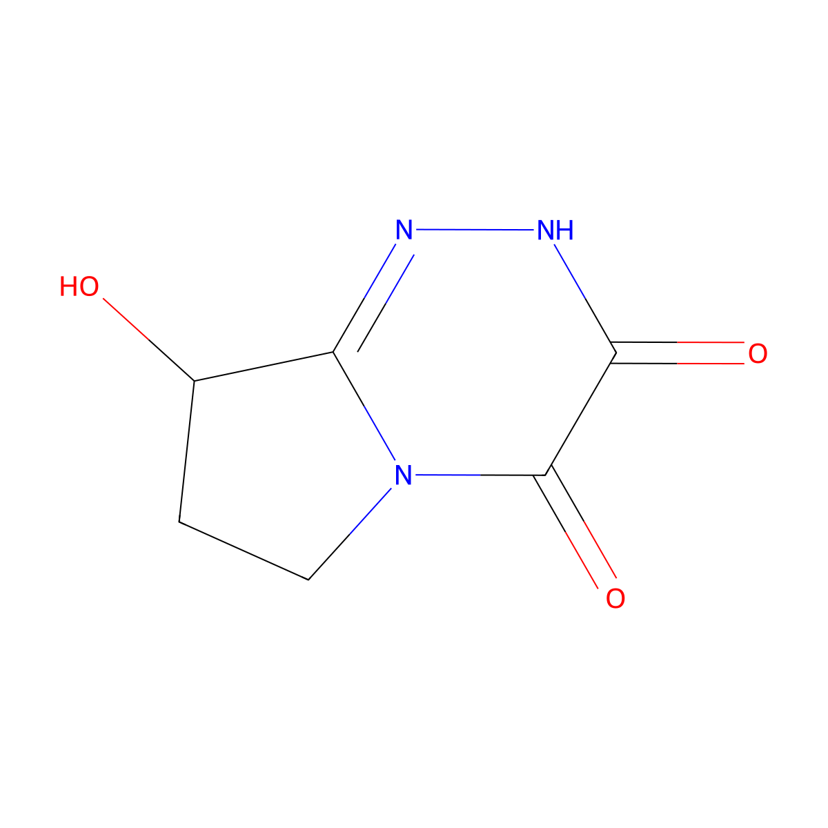(8S)-8-hydroxy-2H,3H,4H,6H,7H,8H-pyrrolo[2,1-c][1,2,4]triazine-3,4-dione molecular structure, CAS 2416218-76-1