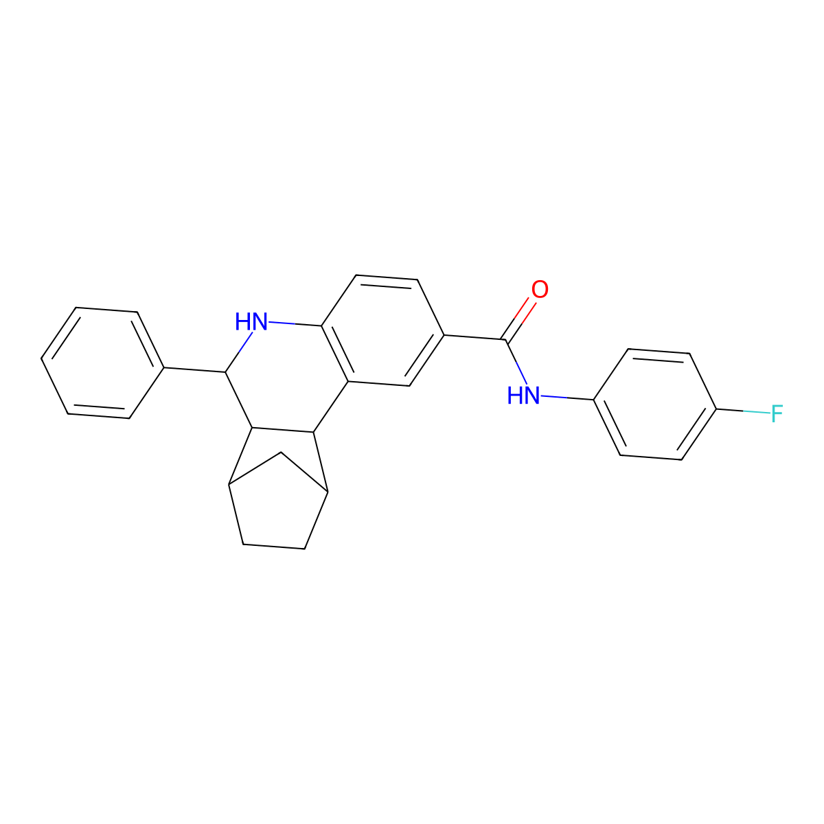rac-(1R,2S,10R,11R,12S)-N-(4-fluorophenyl)-10-phenyl-9-azatetracyclo[10.2.1.0^{2,11}.0^{3,8}]pentadeca-3,5,7-triene-5-carboxamide molecular structure, CAS 2416218-93-2