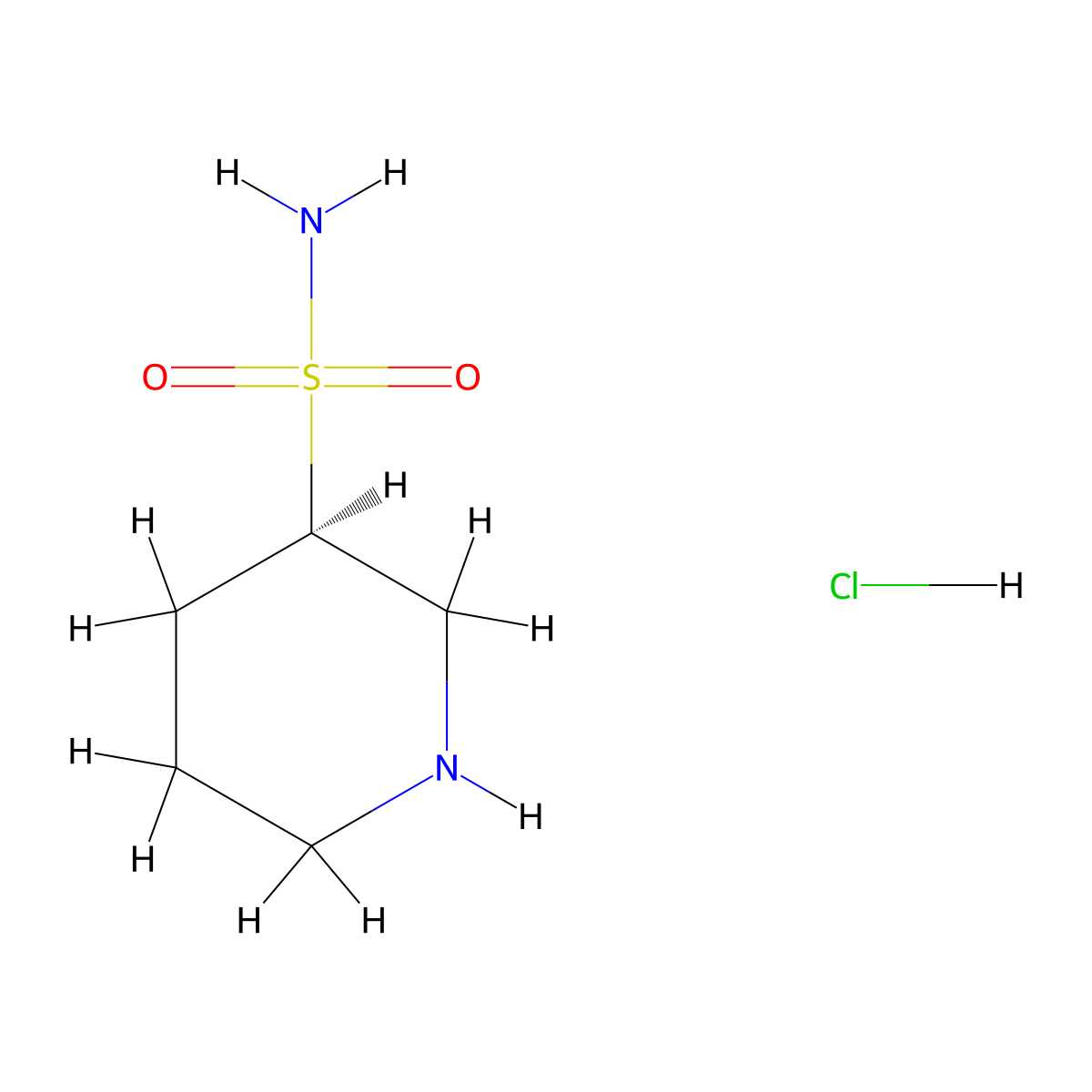 (3R)-piperidine-3-sulfonamide hydrochloride molecular structure, CAS 2416219-36-6