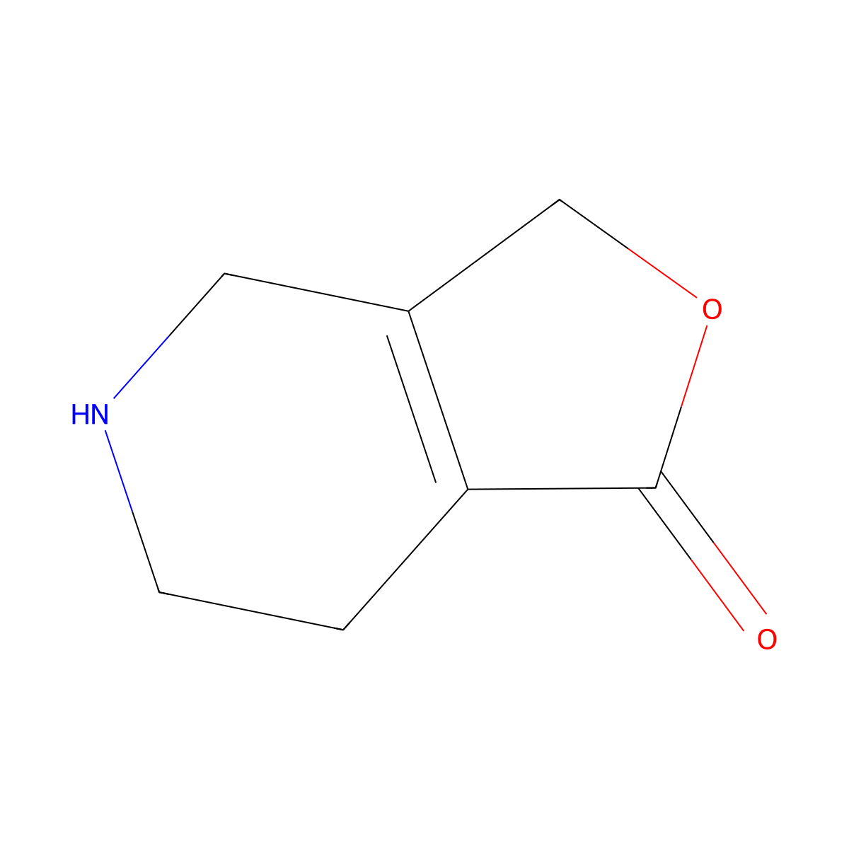 1H,3H,4H,5H,6H,7H-furo[3,4-c]pyridin-1-one molecular structure, CAS 2416228-68-5