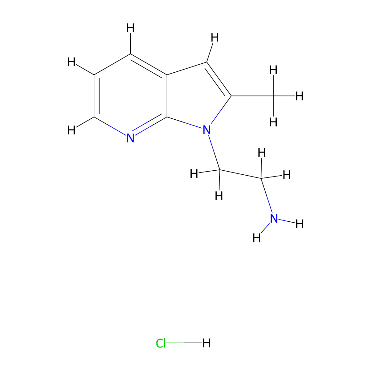 2-(2-Methylpyrrolo[2,3-b]pyridin-1-yl)ethanamine;hydrochloride molecular structure, CAS 2416228-77-6