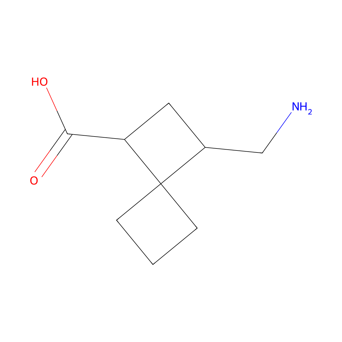 3-(Aminomethyl)spiro[3.3]heptane-1-carboxylic acid molecular structure, CAS 2416228-83-4