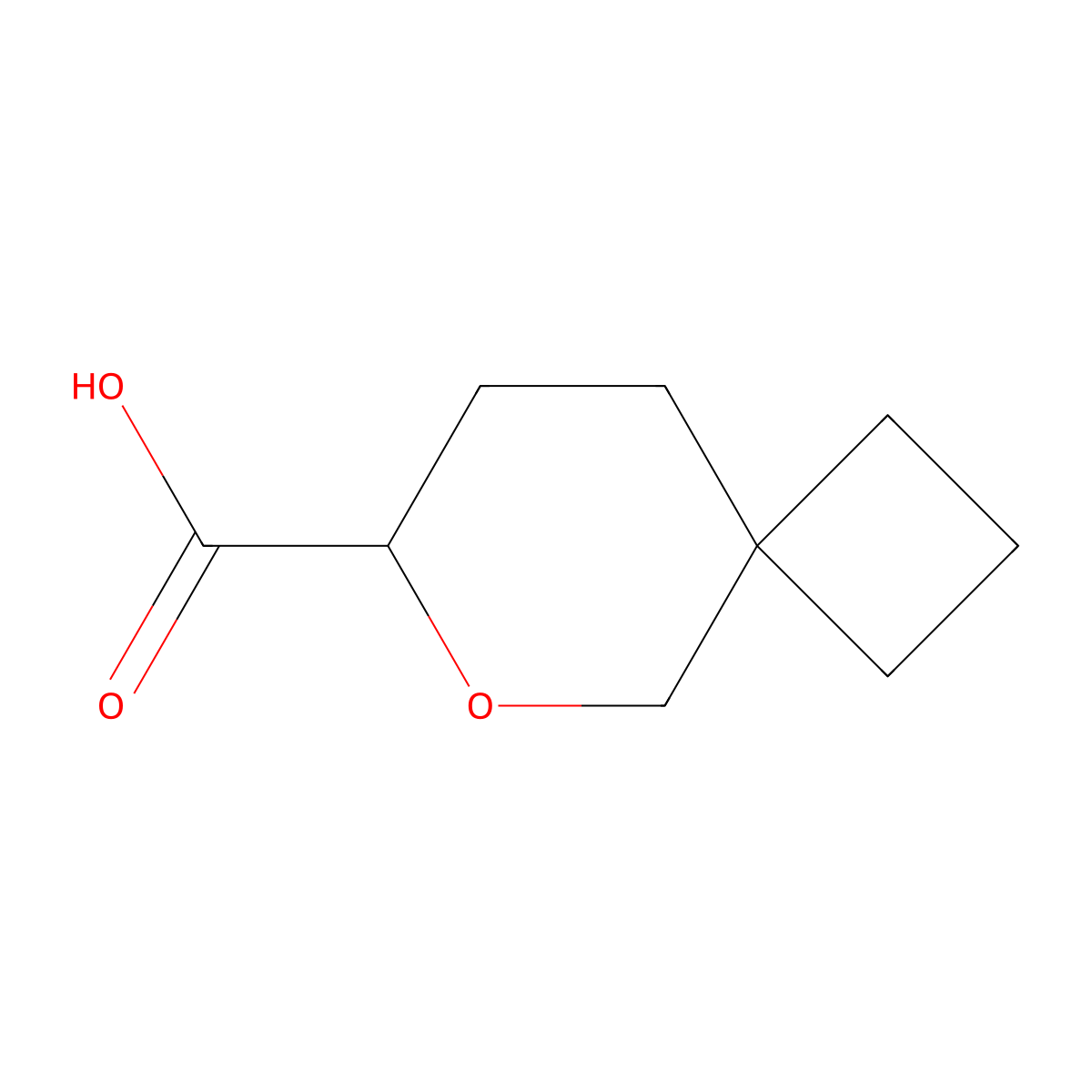 6-Oxaspiro[3.5]nonane-7-carboxylic acid molecular structure, CAS 2416228-94-7