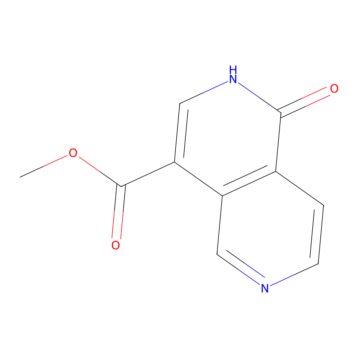 Methyl 1-oxo-1,2-dihydro-2,6-naphthyridine-4-carboxylate molecular structure, CAS 2416229-31-5
