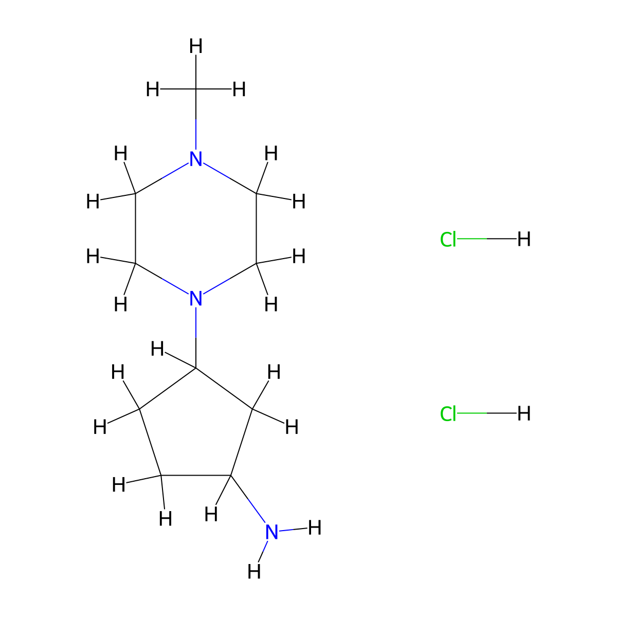 3-(4-Methylpiperazin-1-yl)cyclopentan-1-amine dihydrochloride molecular structure, CAS 2416229-45-1