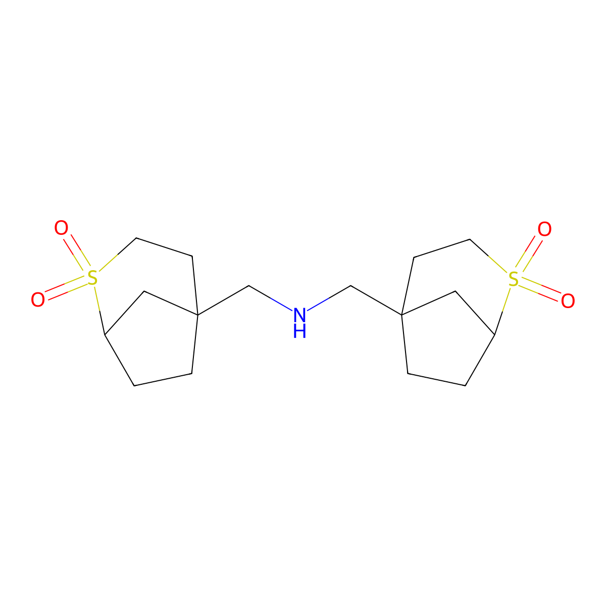 5-{[({2,2-Dioxo-2lambda6-thiabicyclo[3.2.1]octan-5-yl}methyl)amino]methyl}-2lambda6-thiabicyclo[3.2.1]octane-2,2-dione molecular structure, CAS 2416229-50-8