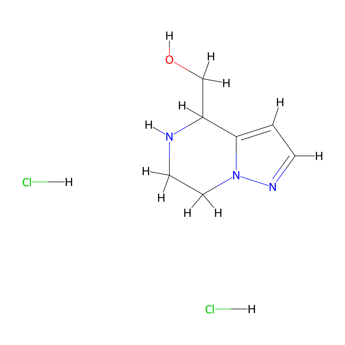 {4H,5H,6H,7H-pyrazolo[1,5-a]pyrazin-4-yl}methanol dihydrochloride molecular structure, CAS 2416229-66-6