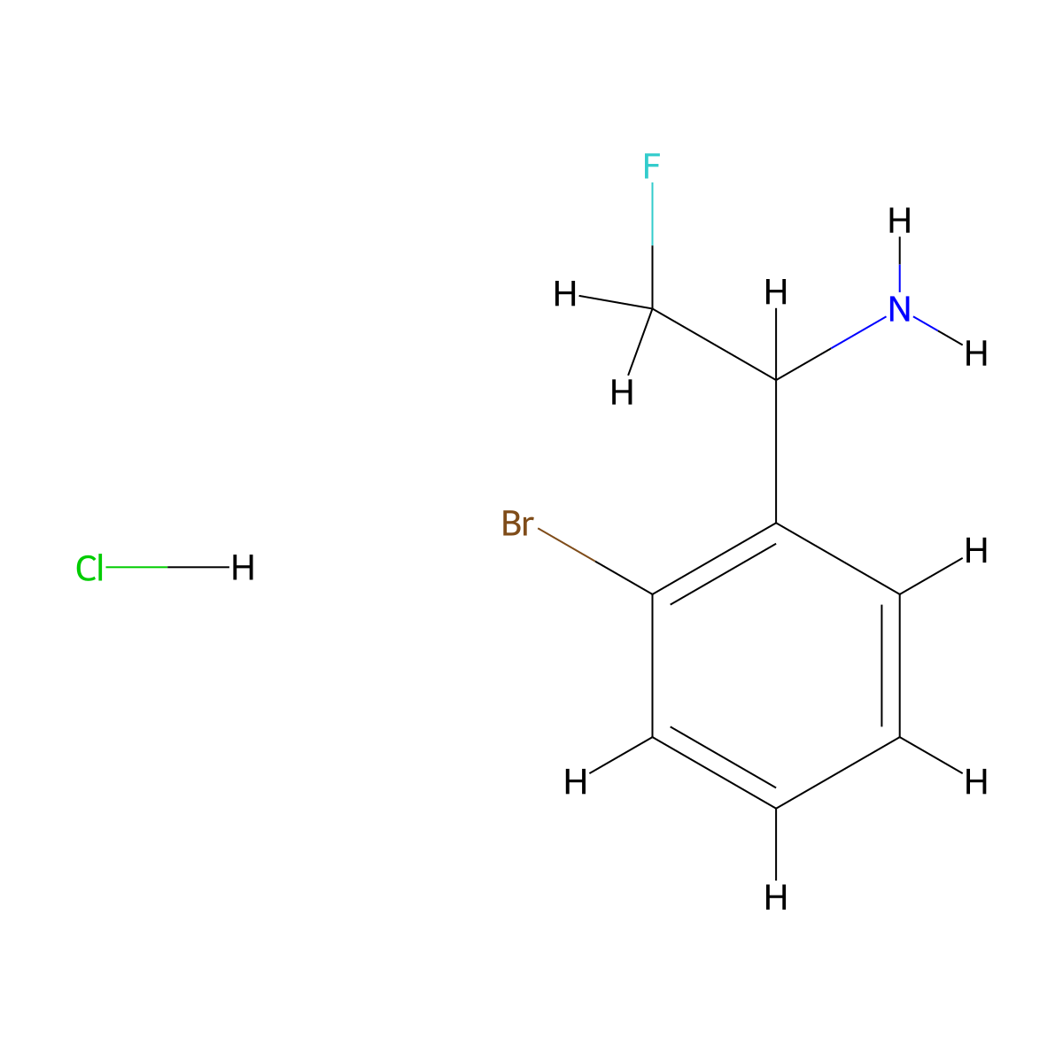 1-(2-Bromophenyl)-2-fluoroethanamine;hydrochloride molecular structure, CAS 2416229-67-7